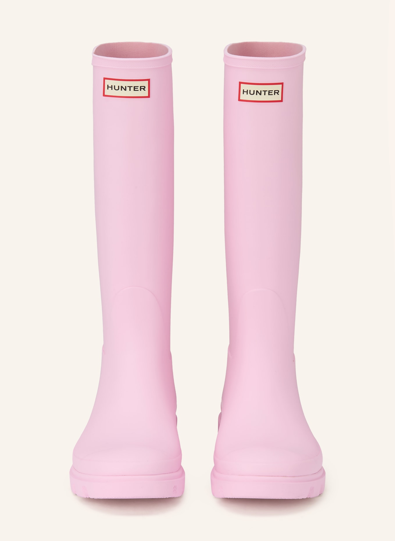 HUNTER DOWNPOUR TALL rubber boots: PINK / RED / BLACK