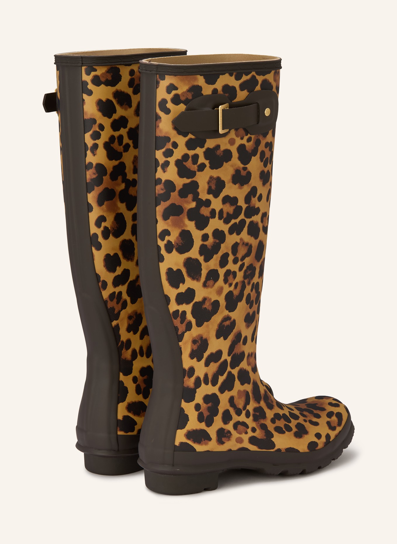 HUNTER ORIGINAL TALL rubber boots: COGNAC / CREAM / BLACK