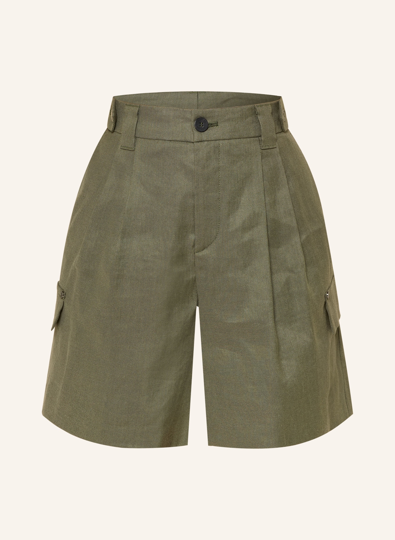 BOGNER Shorts HANNY mit Leinen: DUNKELGRÜN