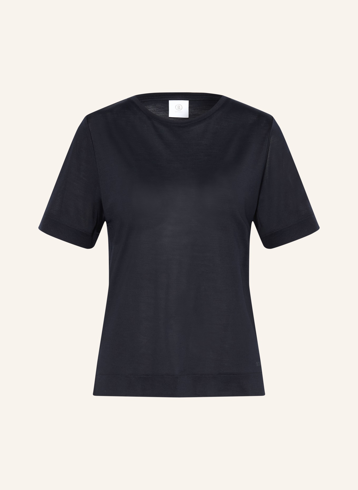 BOGNER T-shirt SIENNA en soie: BLEU FONCÉ