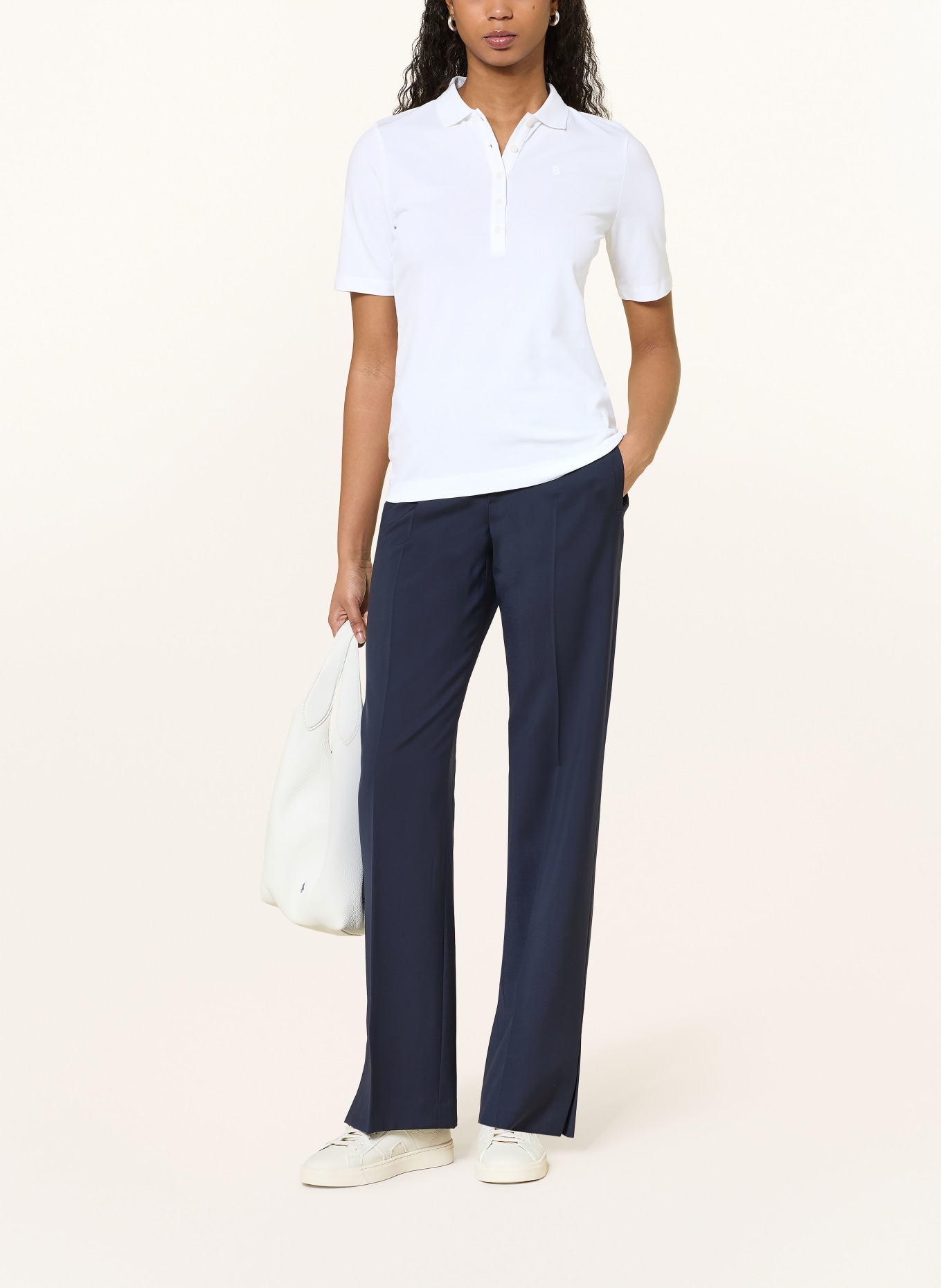 BOGNER Piqué polokošile MALIKA: BÍLÁ