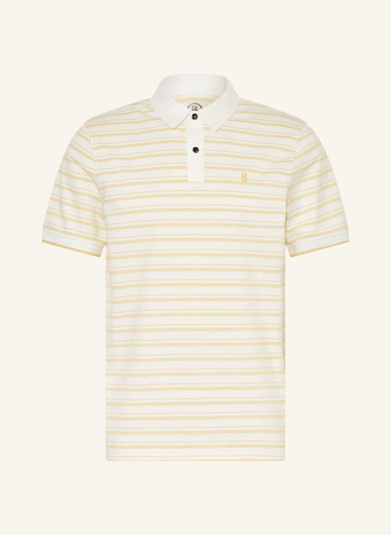 BOGNER Piqué poloshirt TIMO Regular Fit: LICHTGEEL / WIT