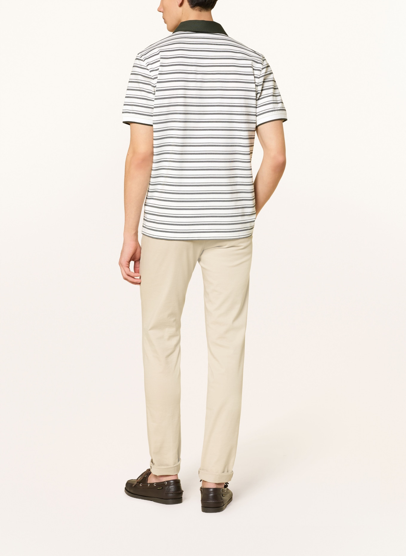 BOGNER Piqué-Poloshirt TIMO Regular Fit: CREME / DUNKELGRÜN