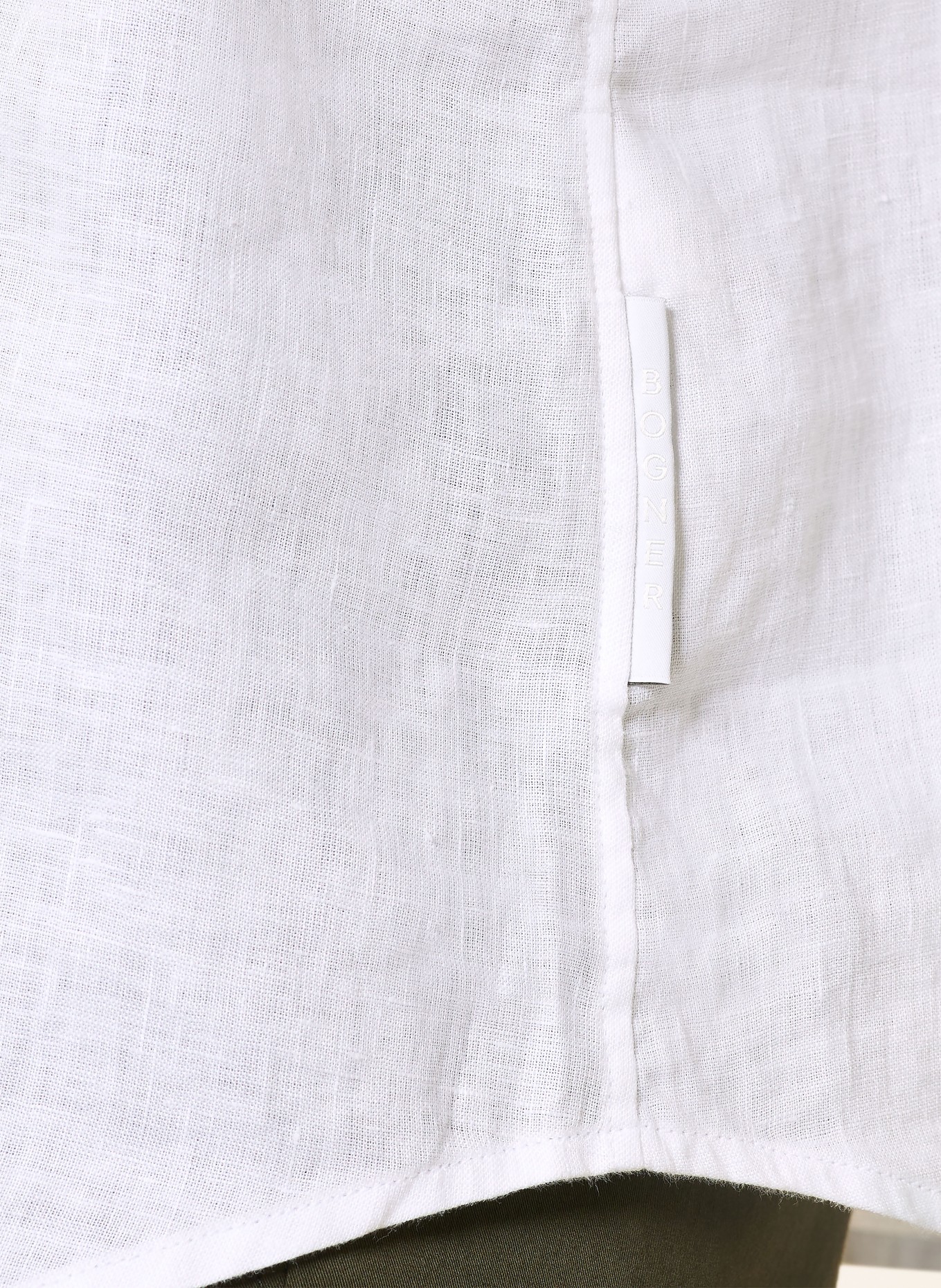 BOGNER Kurzarm-Hemd LYKOS-5 Comfort Fit aus Leinen: WEISS