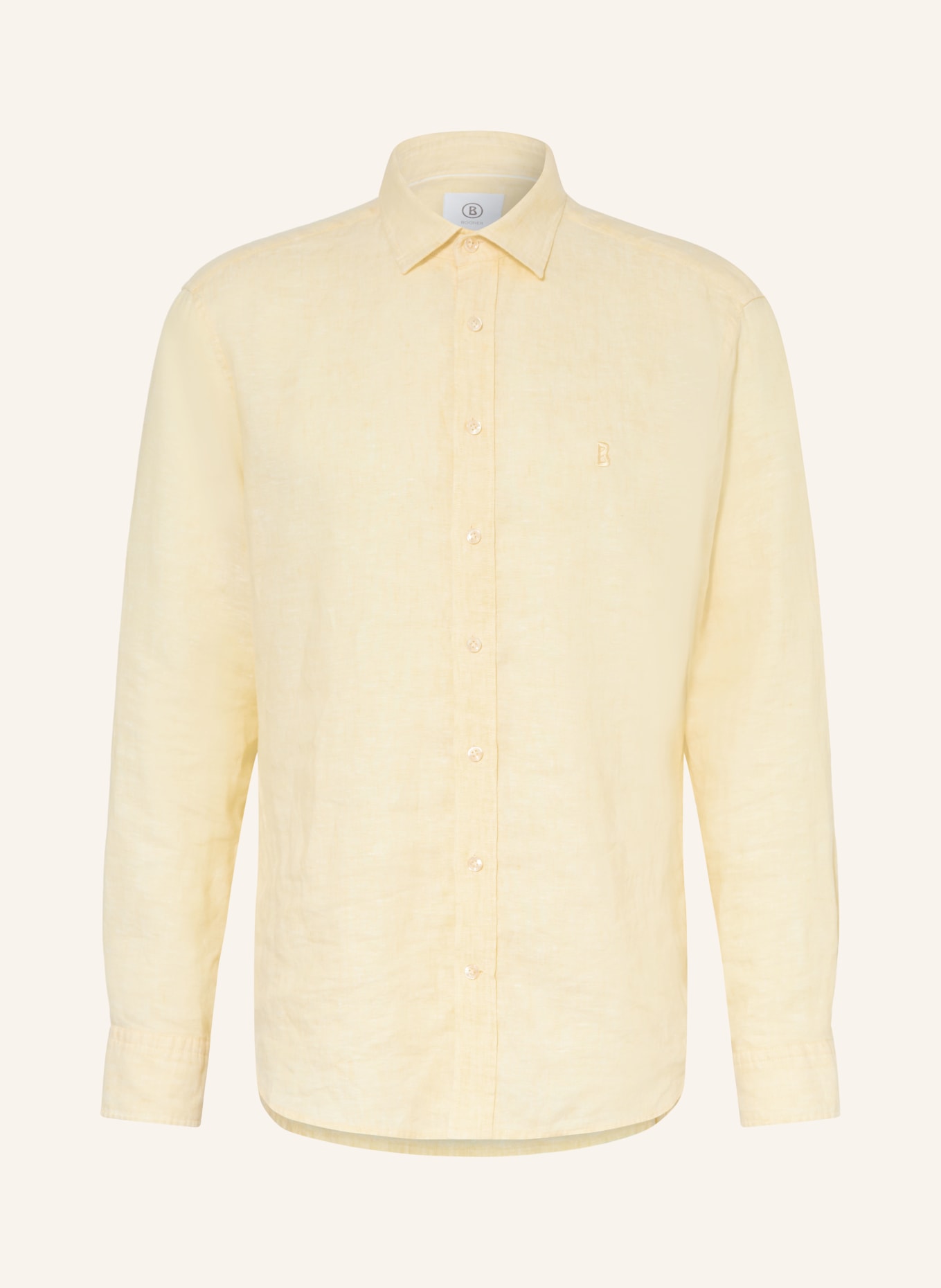 BOGNER Leinenhemd TIMI Regular Fit: HELLGELB