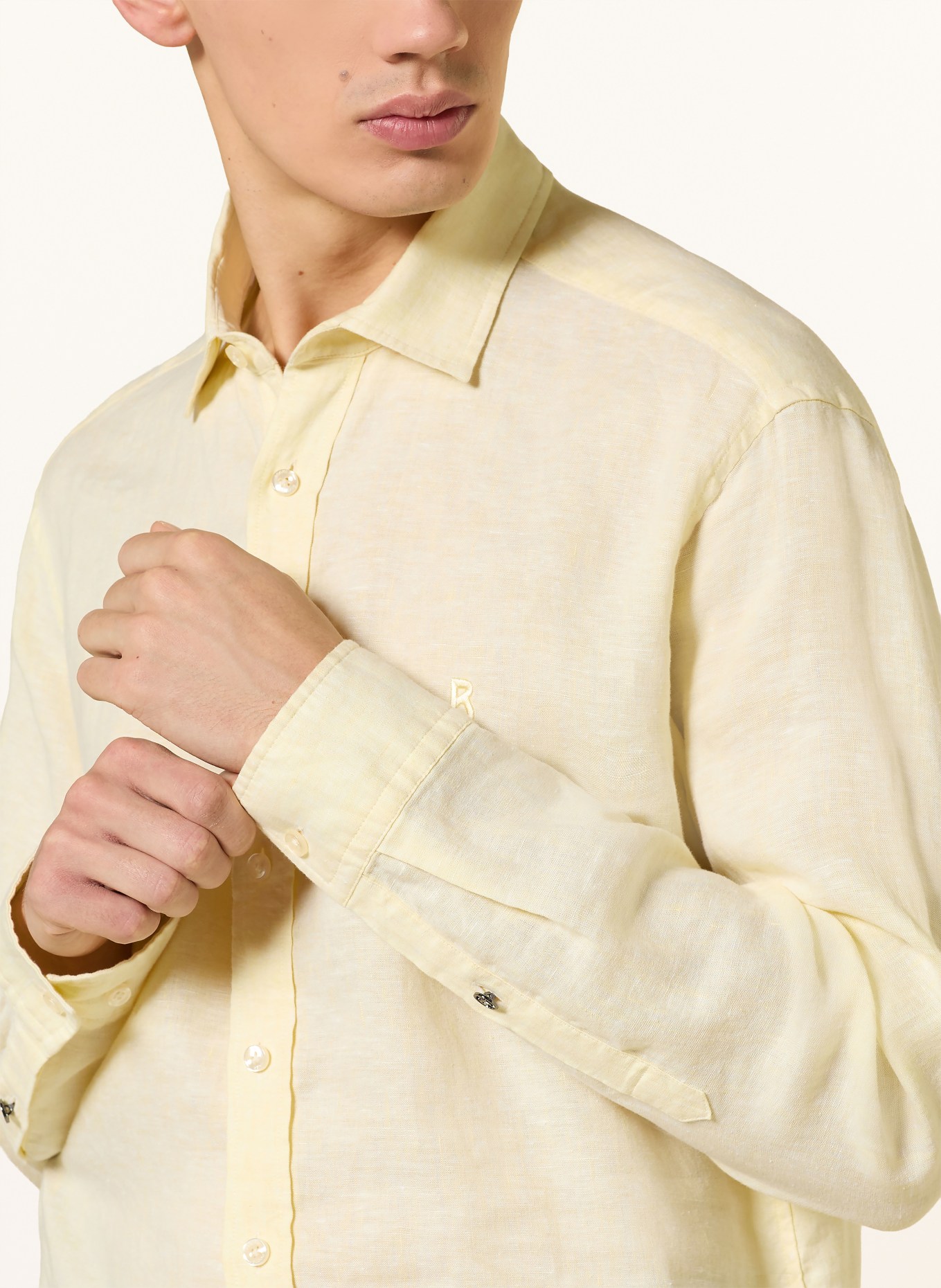 BOGNER Leinenhemd TIMI Regular Fit: HELLGELB