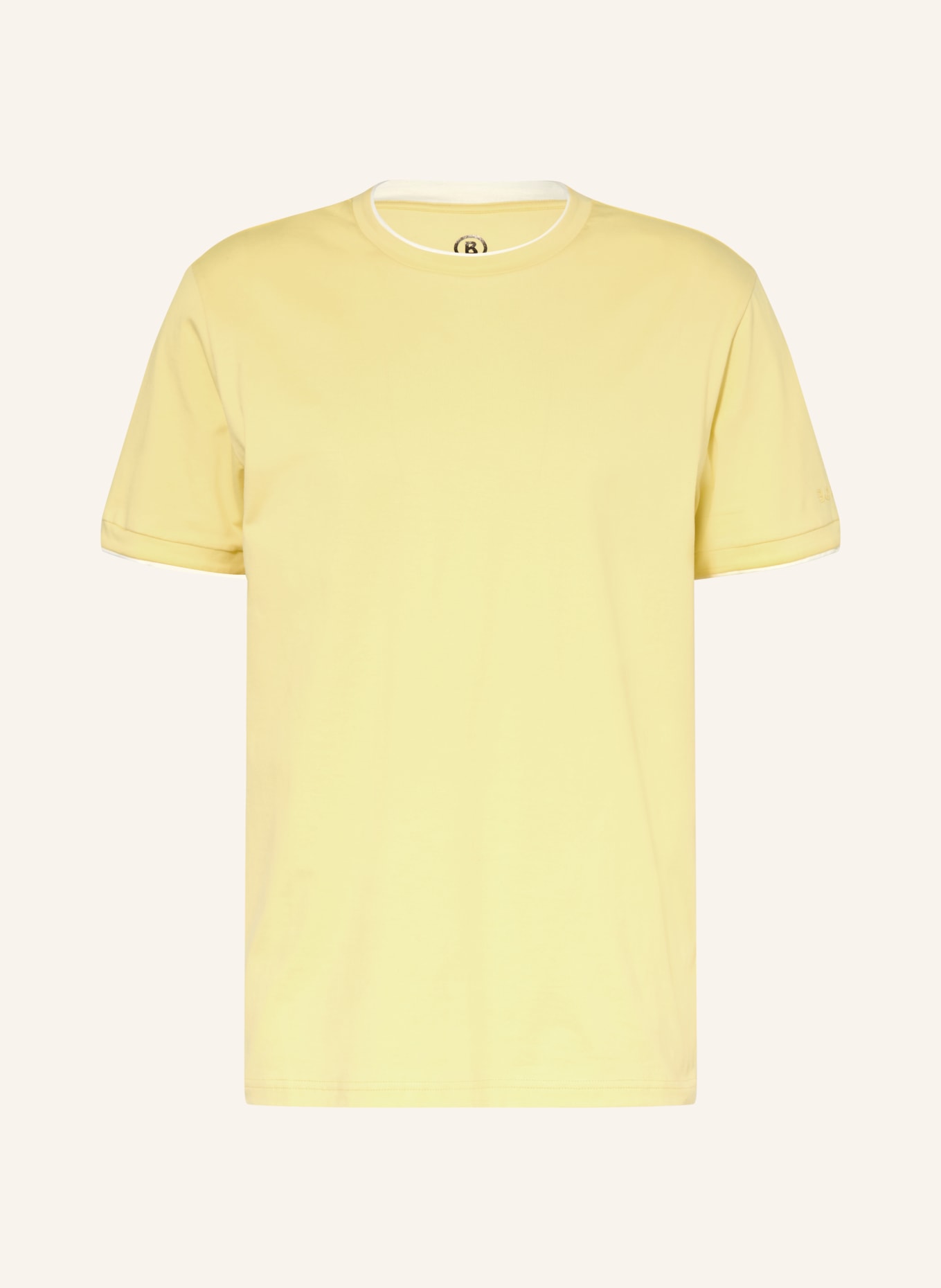 BOGNER T-Shirt RYAN-2: GELB / WEISS