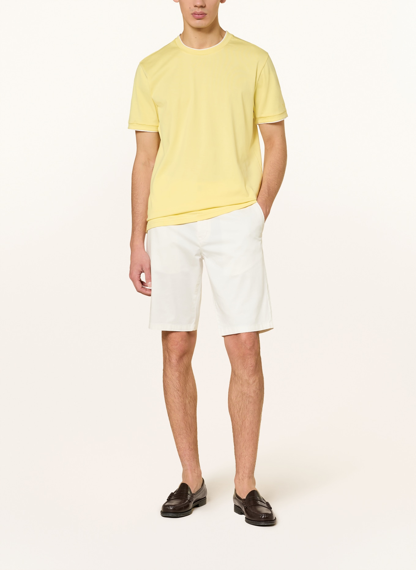 BOGNER T-Shirt RYAN-2: GELB / WEISS