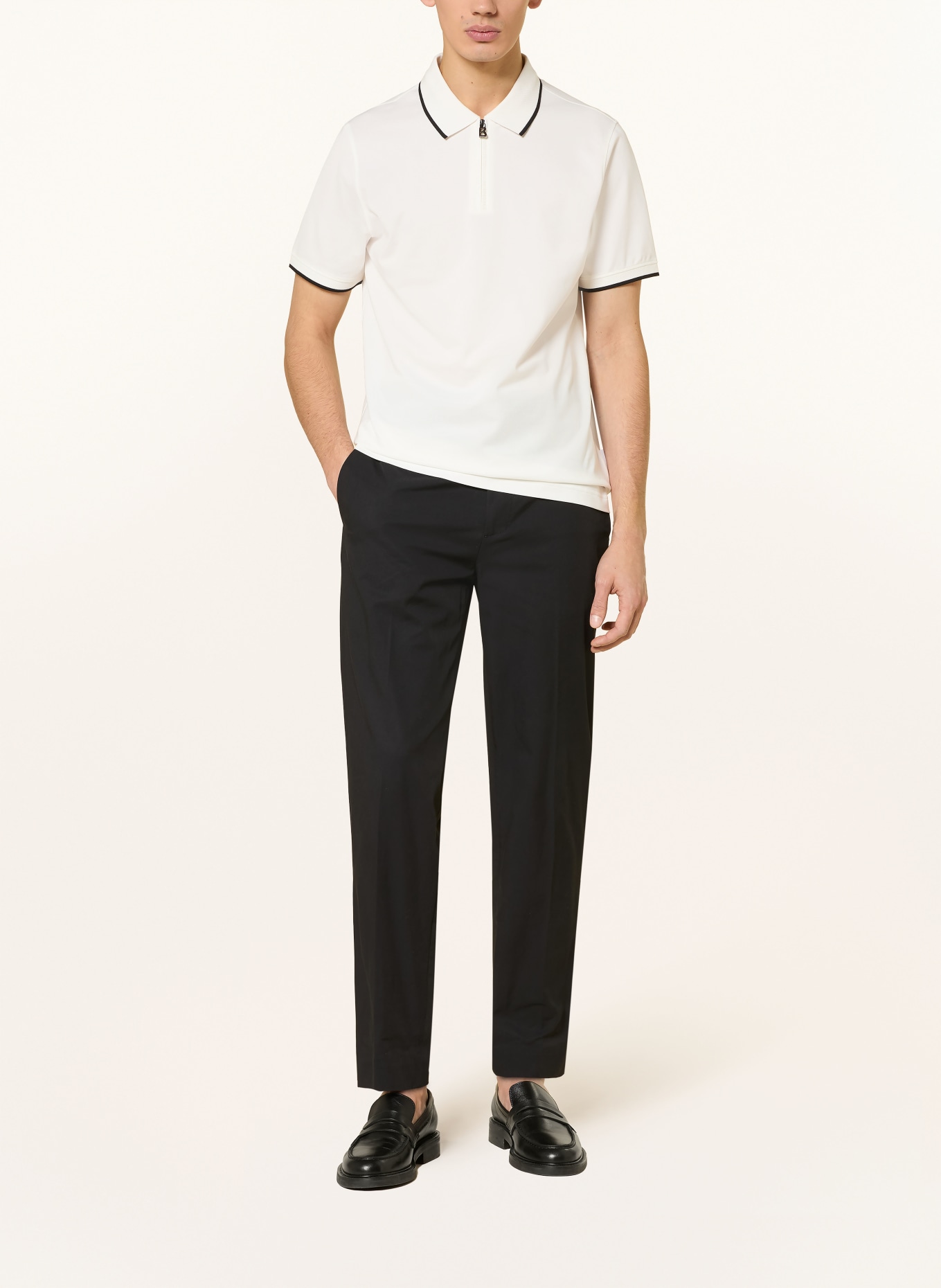 BOGNER Piqué polokošile TIMO Regular Fit: BÍLÁ