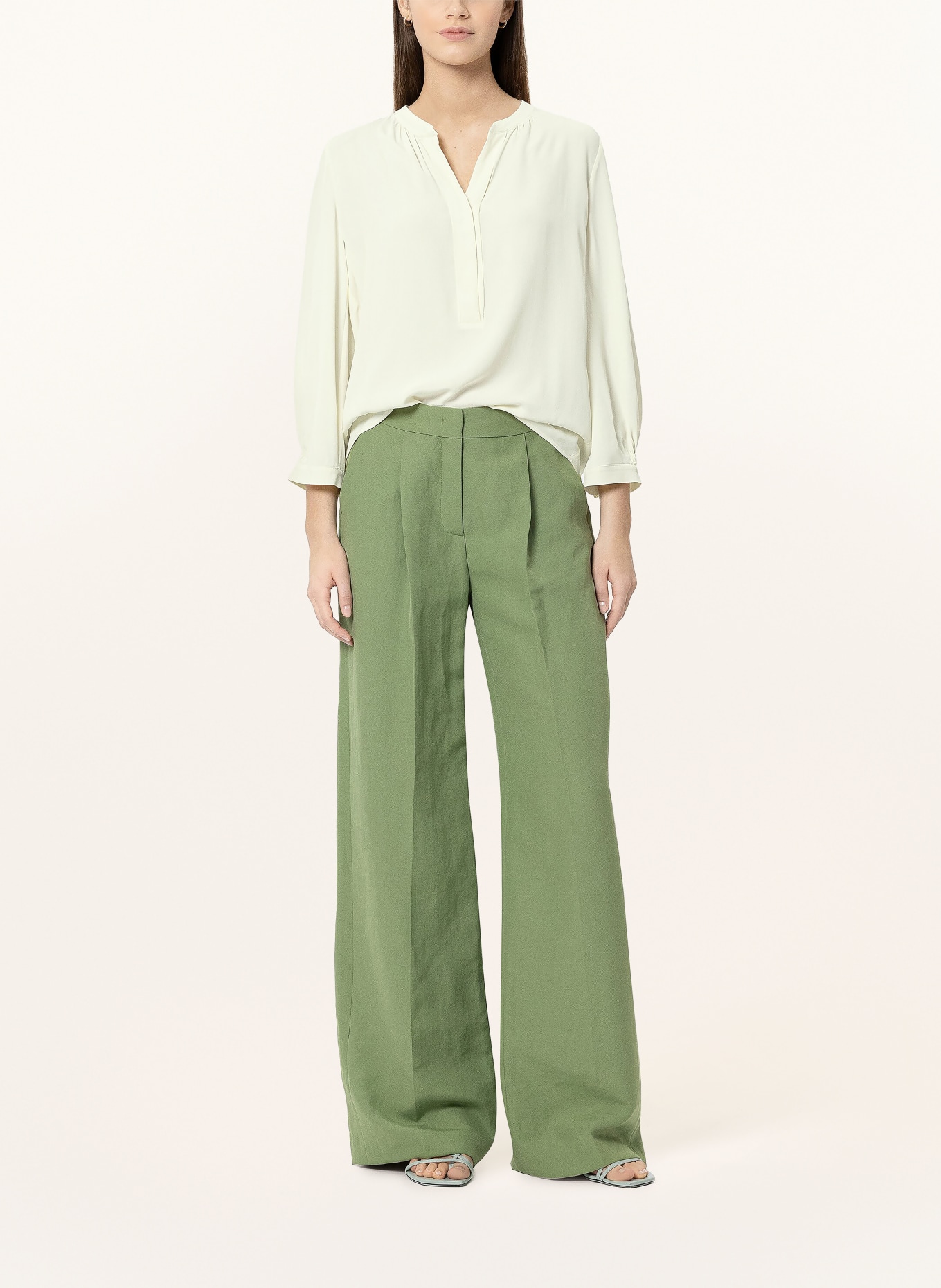 LUISA CERANO Blusenshirt mit Seide: HELLGRÜN