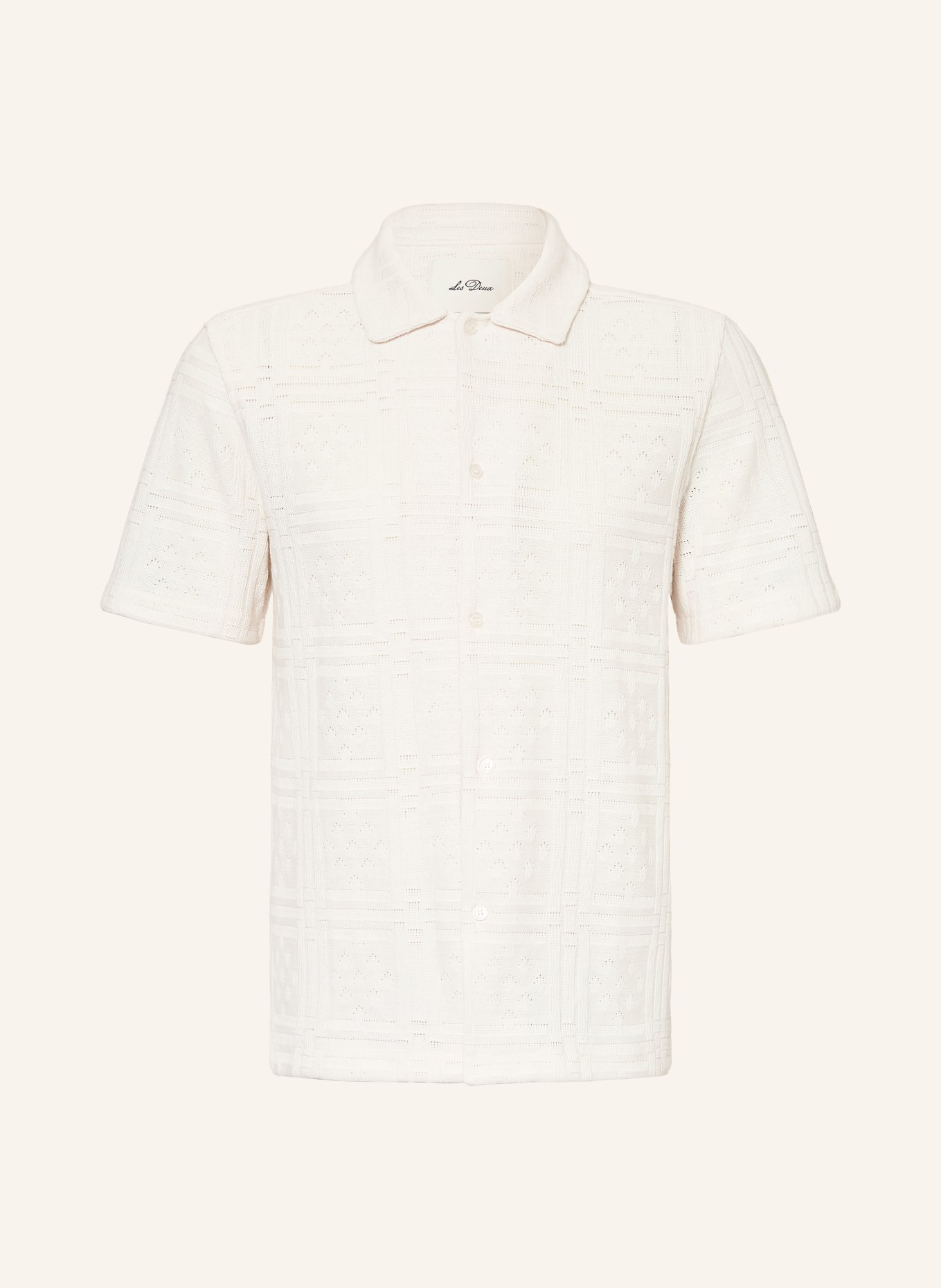 LES DEUX Strickhemd HECTOR Loose Fit: ECRU