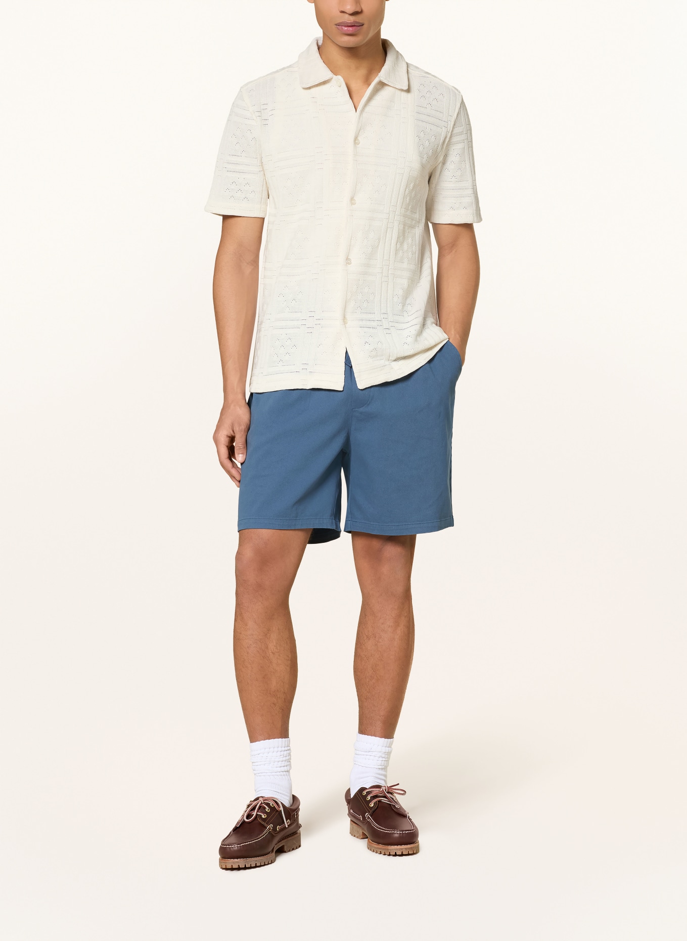 LES DEUX Strickhemd HECTOR Loose Fit: ECRU