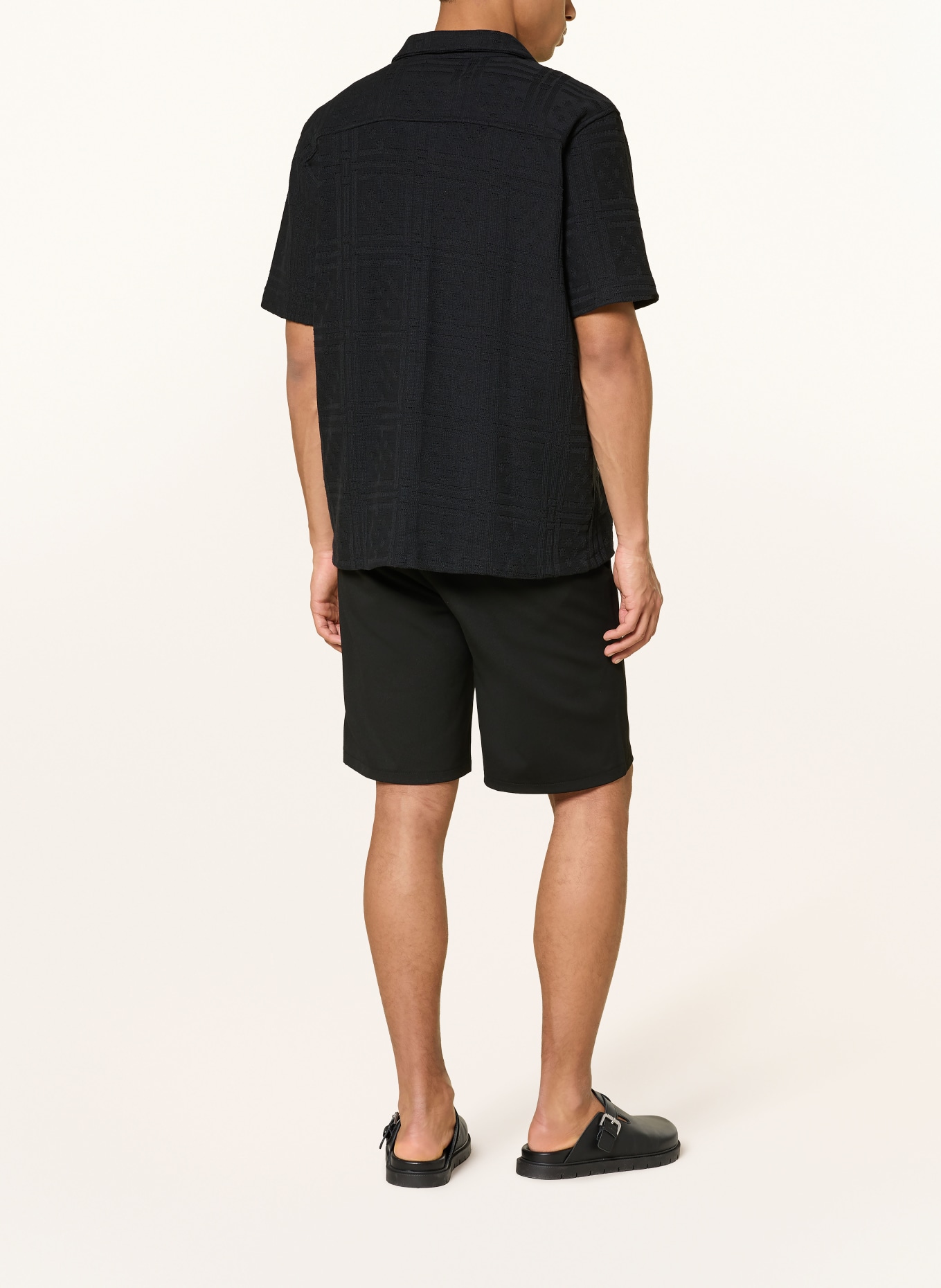 LES DEUX Strickhemd HECTOR Loose Fit: SCHWARZ