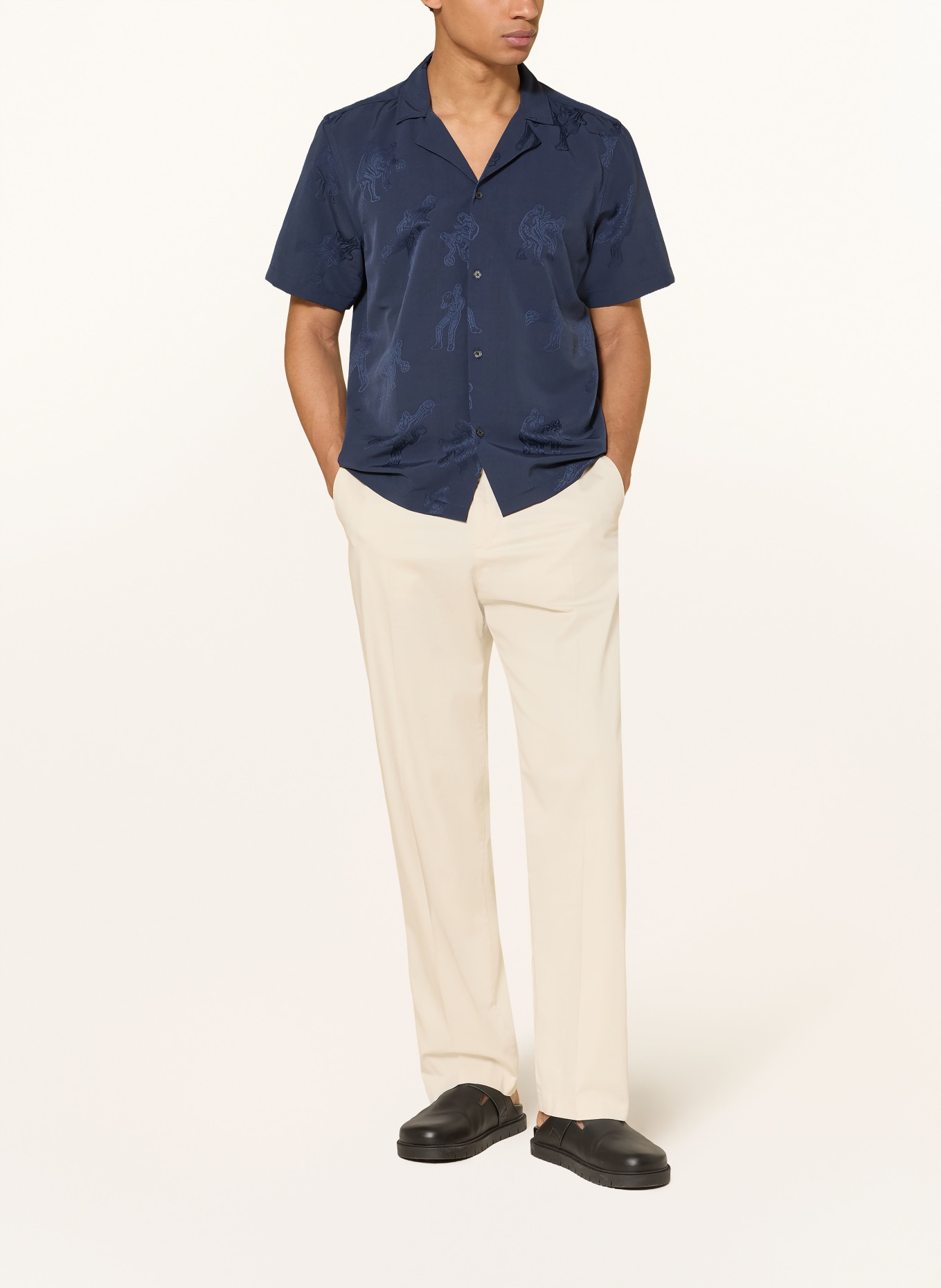 LES DEUX Resorthemd LESLEY Comfort Fit: DUNKELBLAU