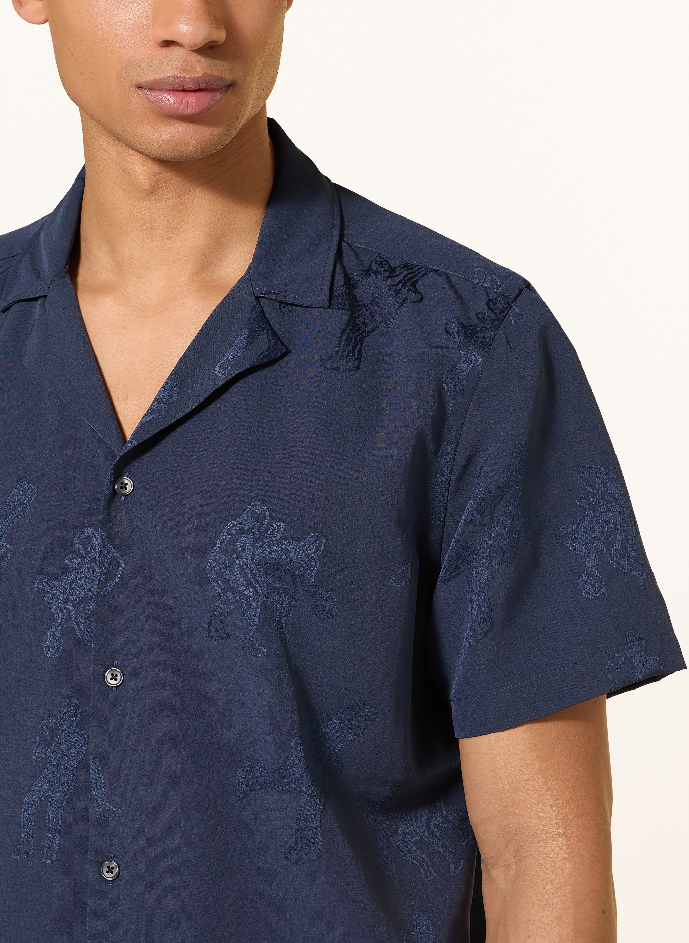 LES DEUX Resorthemd LESLEY Comfort Fit: DUNKELBLAU