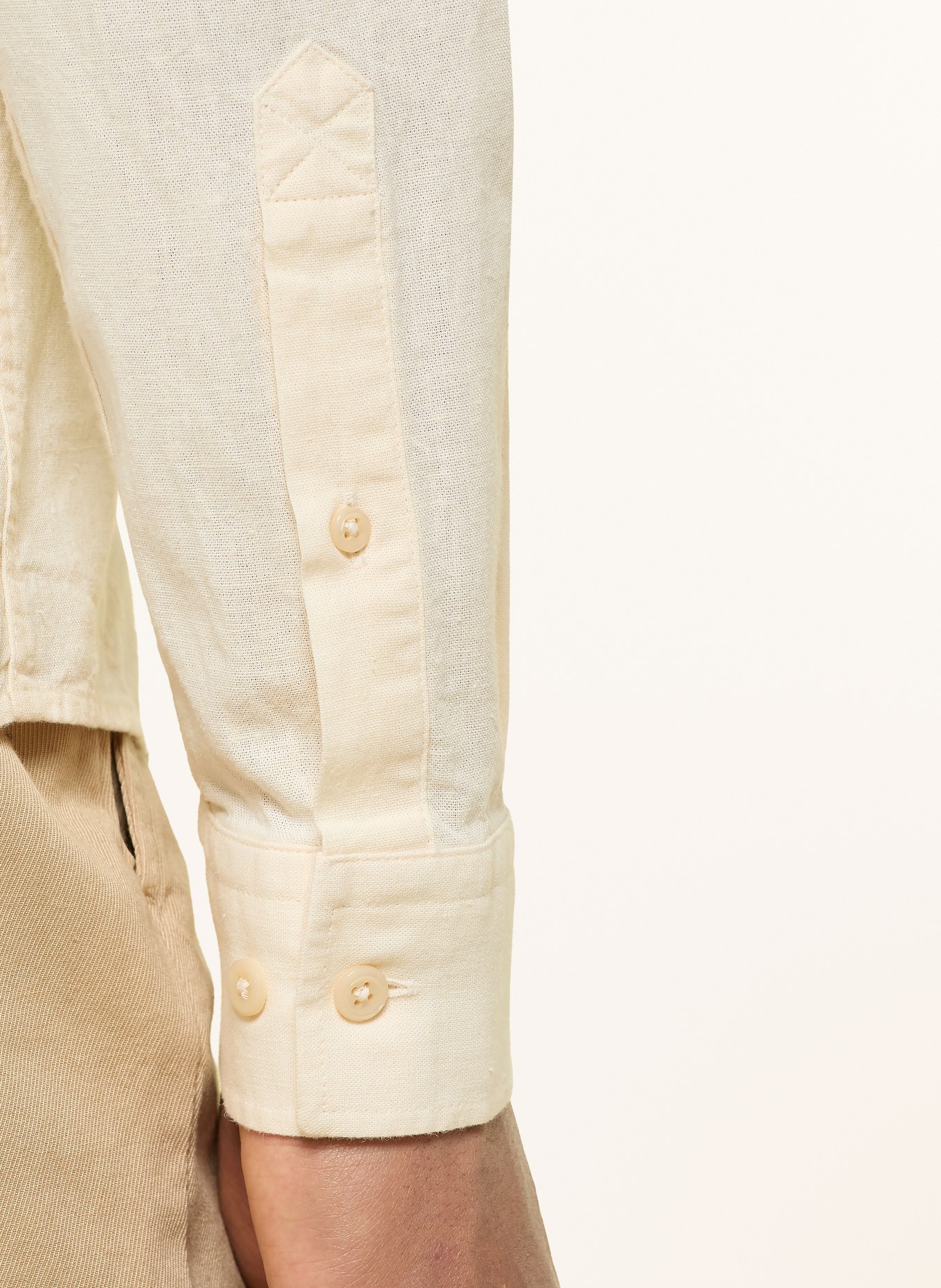 LES DEUX Hemd KONRAD Regular Fit mit Leinen: ECRU