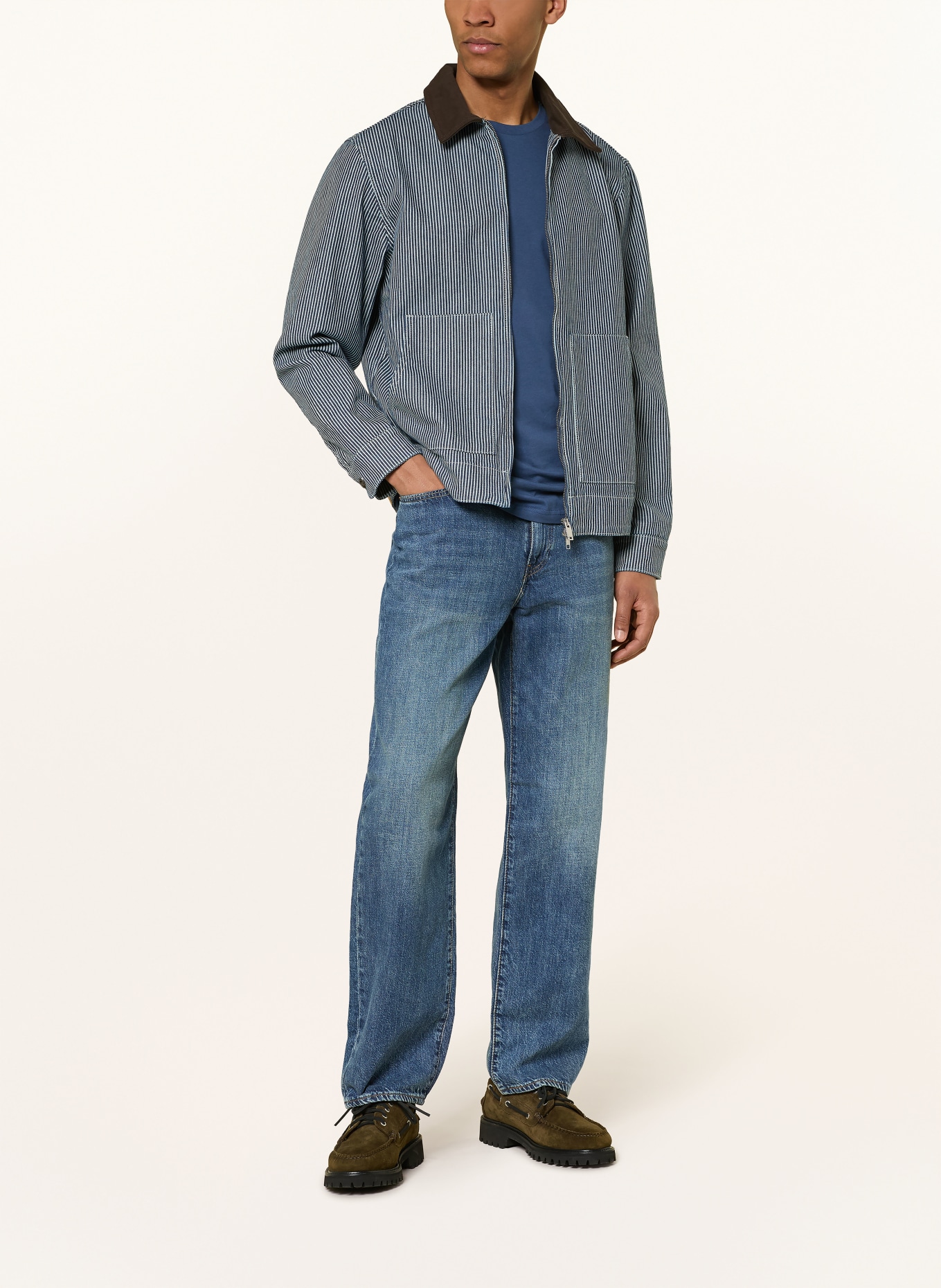 LES DEUX Džínová bunda ROBERT: 460 Dark Navy