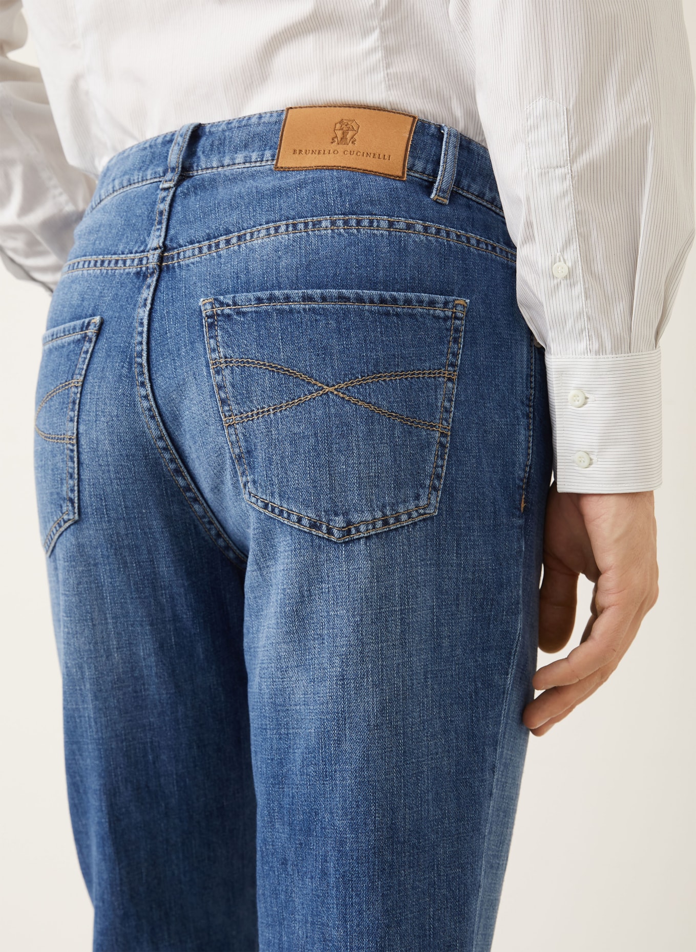 BRUNELLO CUCINELLI Jeans Traditional Fit: C1471 DENIM MEDIO OLD