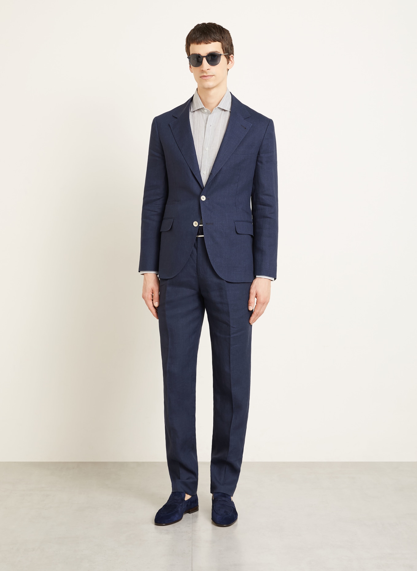 BRUNELLO CUCINELLI Anzugsakko Extra Slim Fit aus Leinen: C009 Navy