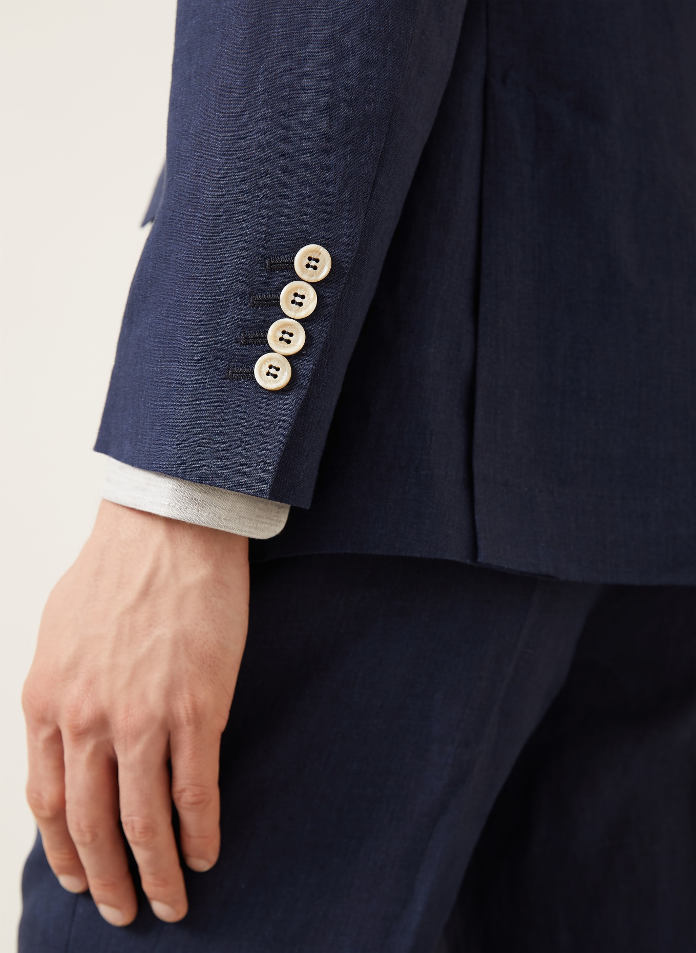 BRUNELLO CUCINELLI Anzugsakko Extra Slim Fit aus Leinen: C009 Navy