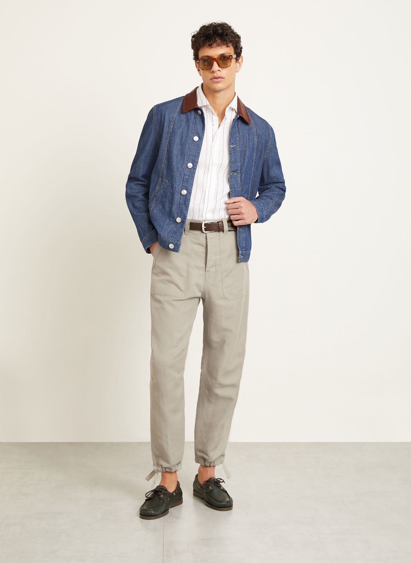 BRUNELLO CUCINELLI Regular fit chino pants: KHAKI