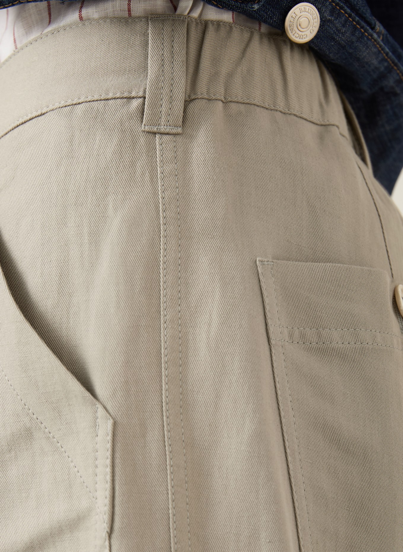 BRUNELLO CUCINELLI Regular fit chino pants: KHAKI