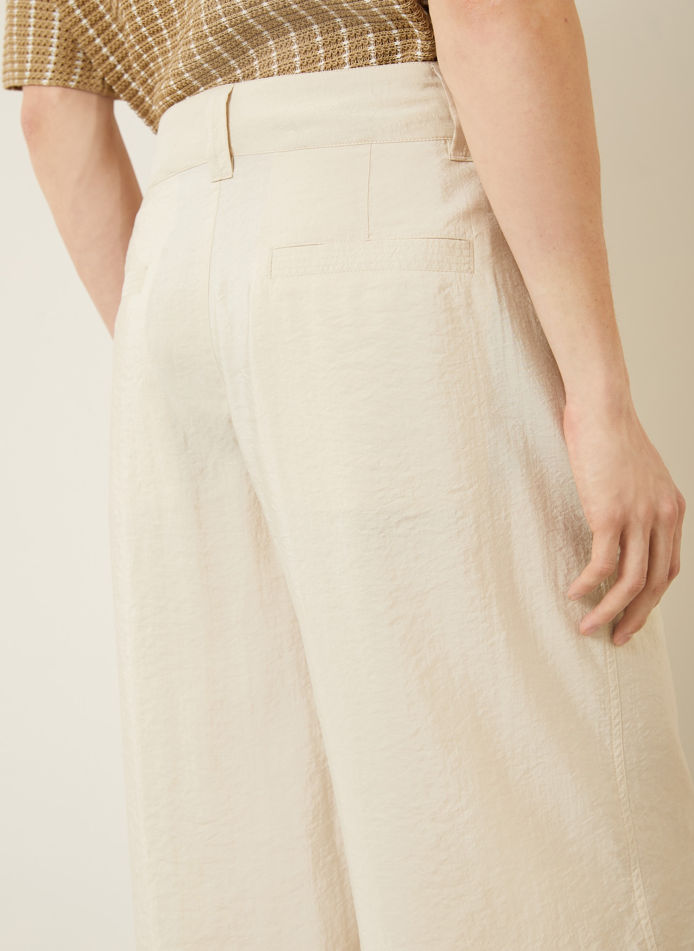 LEMAIRE Silk pants, regular fit: BG235 OAT MILK