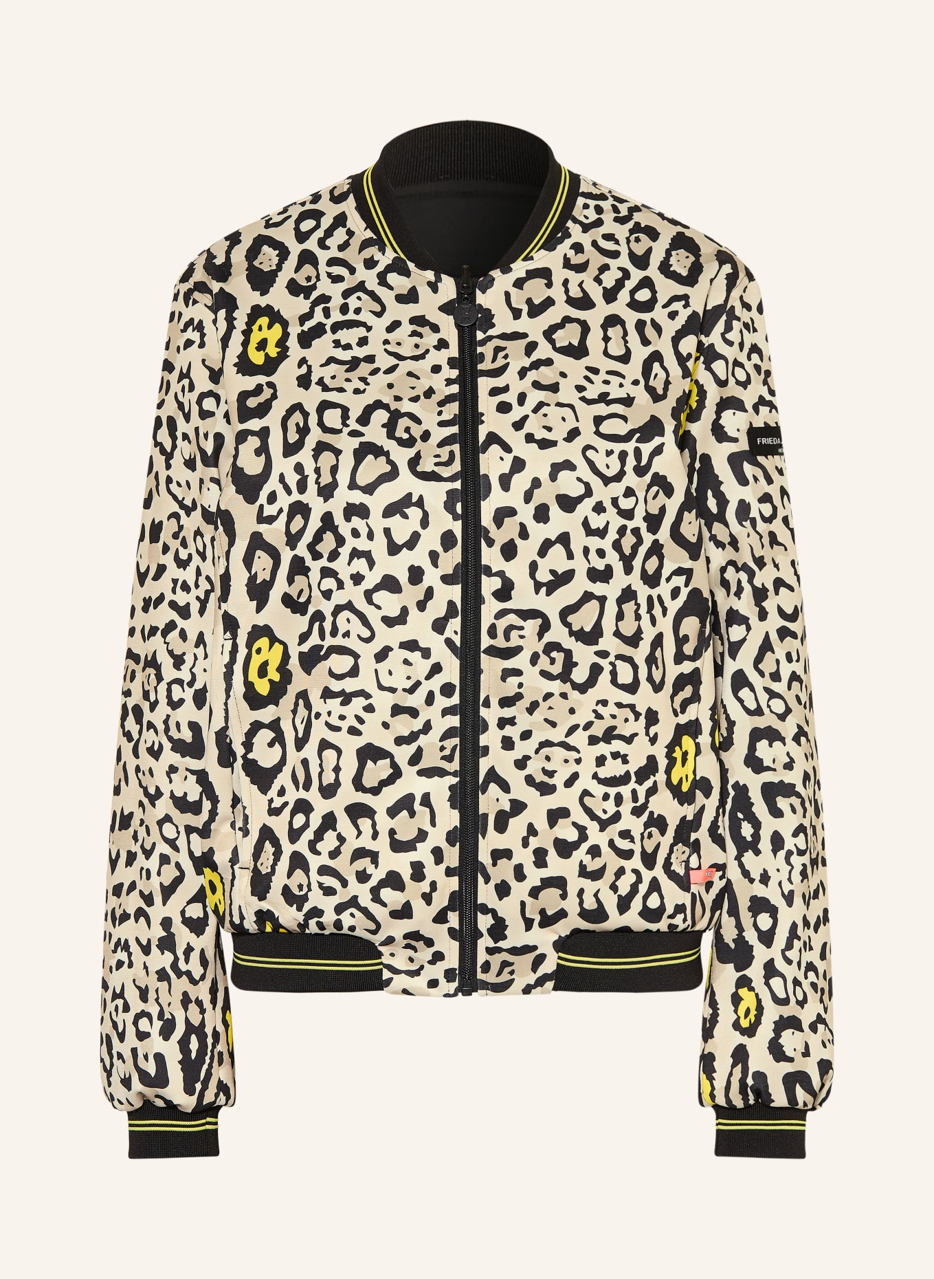 FRIEDA & FREDDIES SUZY reversible satin jacket: LIGHT BROWN / BEIGE / BLACK