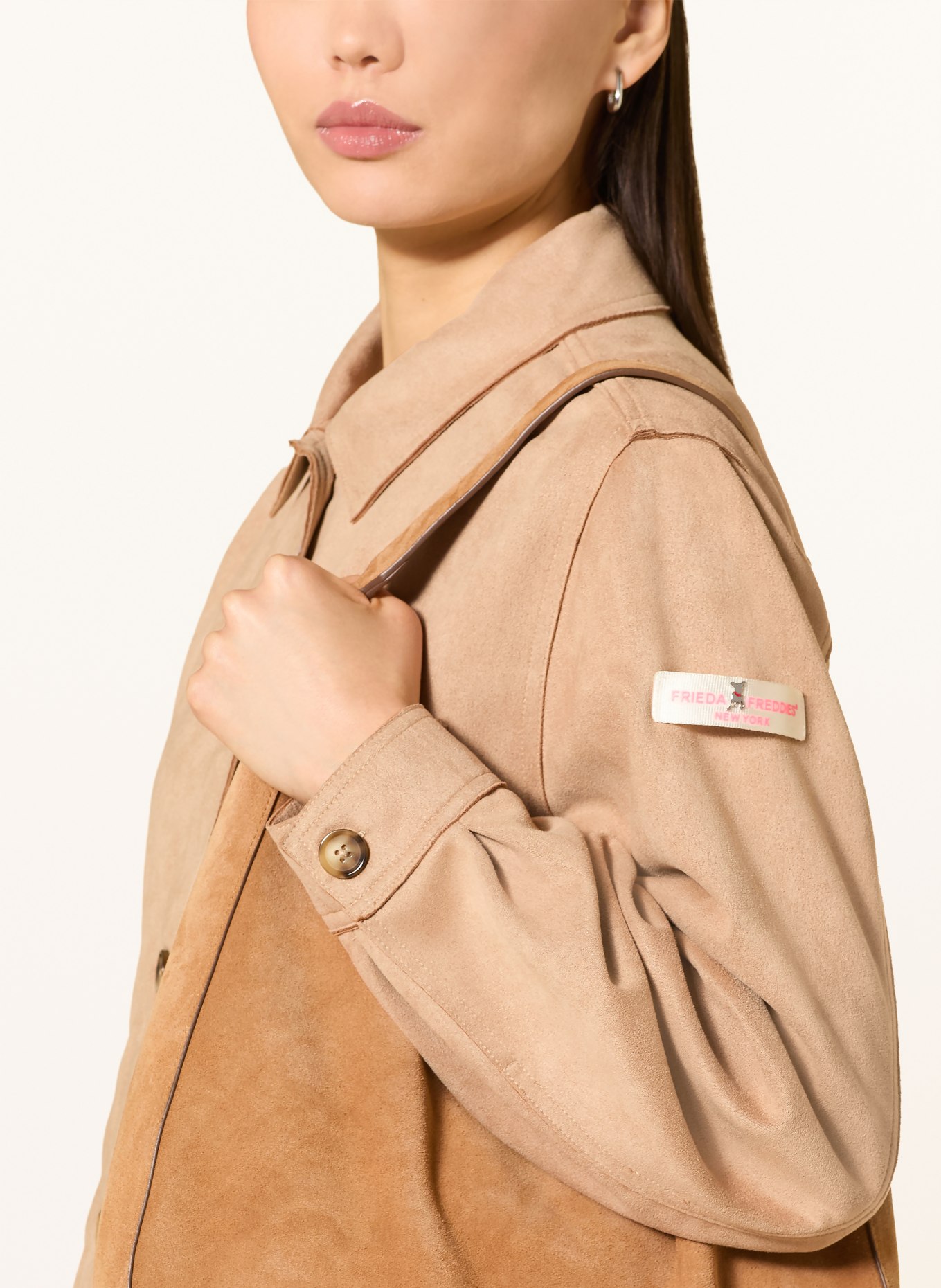 FRIEDA & FREDDIES MY RANGER field jacket in leather look: CAMEL