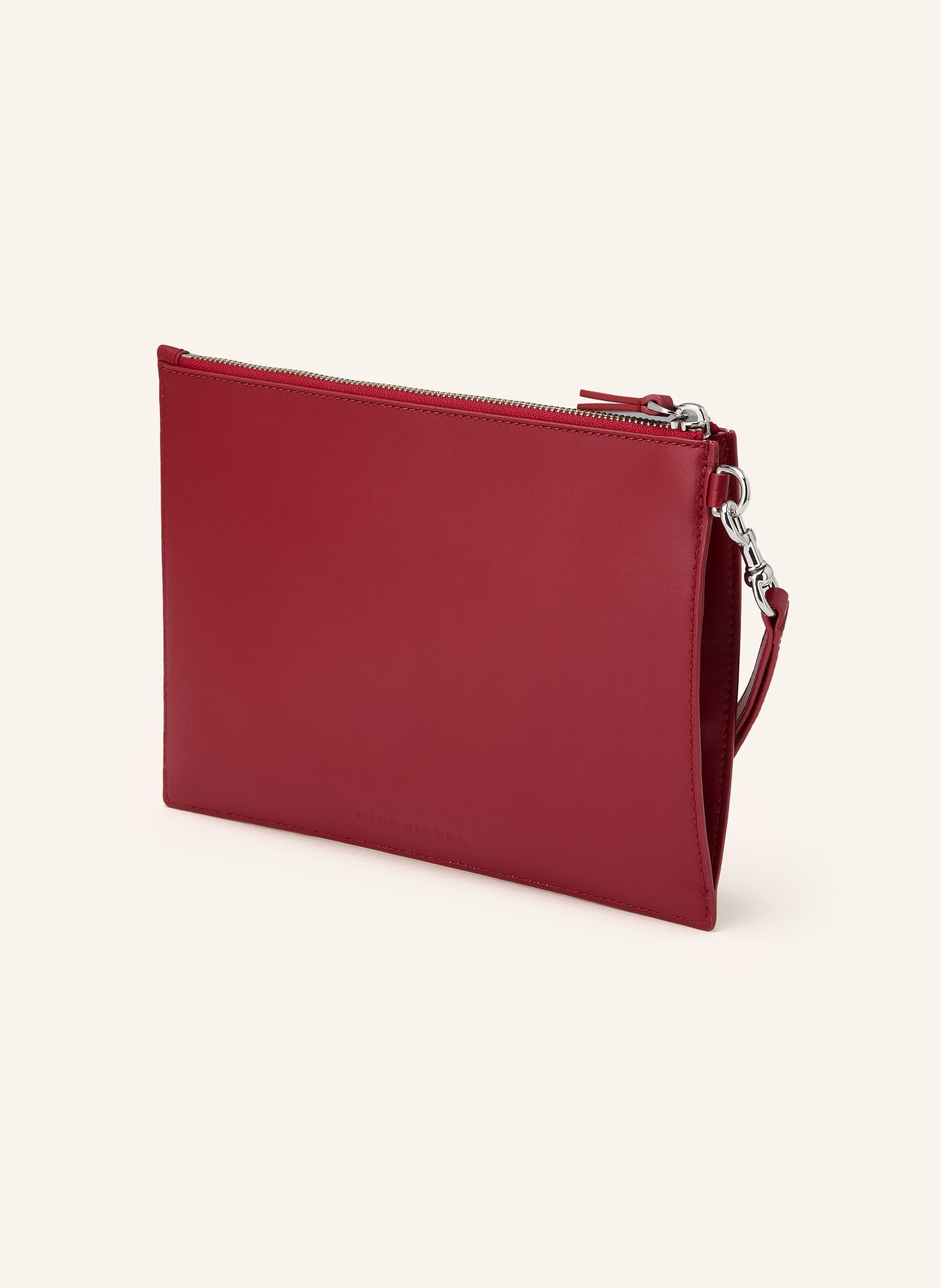 MARC JACOBS Pouch THE RUNWAY ILLUSTRATION WRISTLET: ROT / SILBER / WEISS