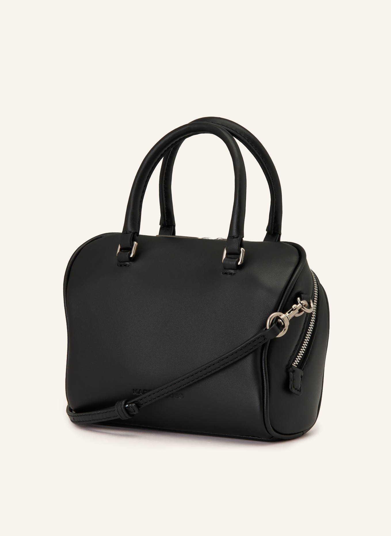 MARC JACOBS THE MICRO BAULETTO WAVE MINI handbag: BLACK / SILVER