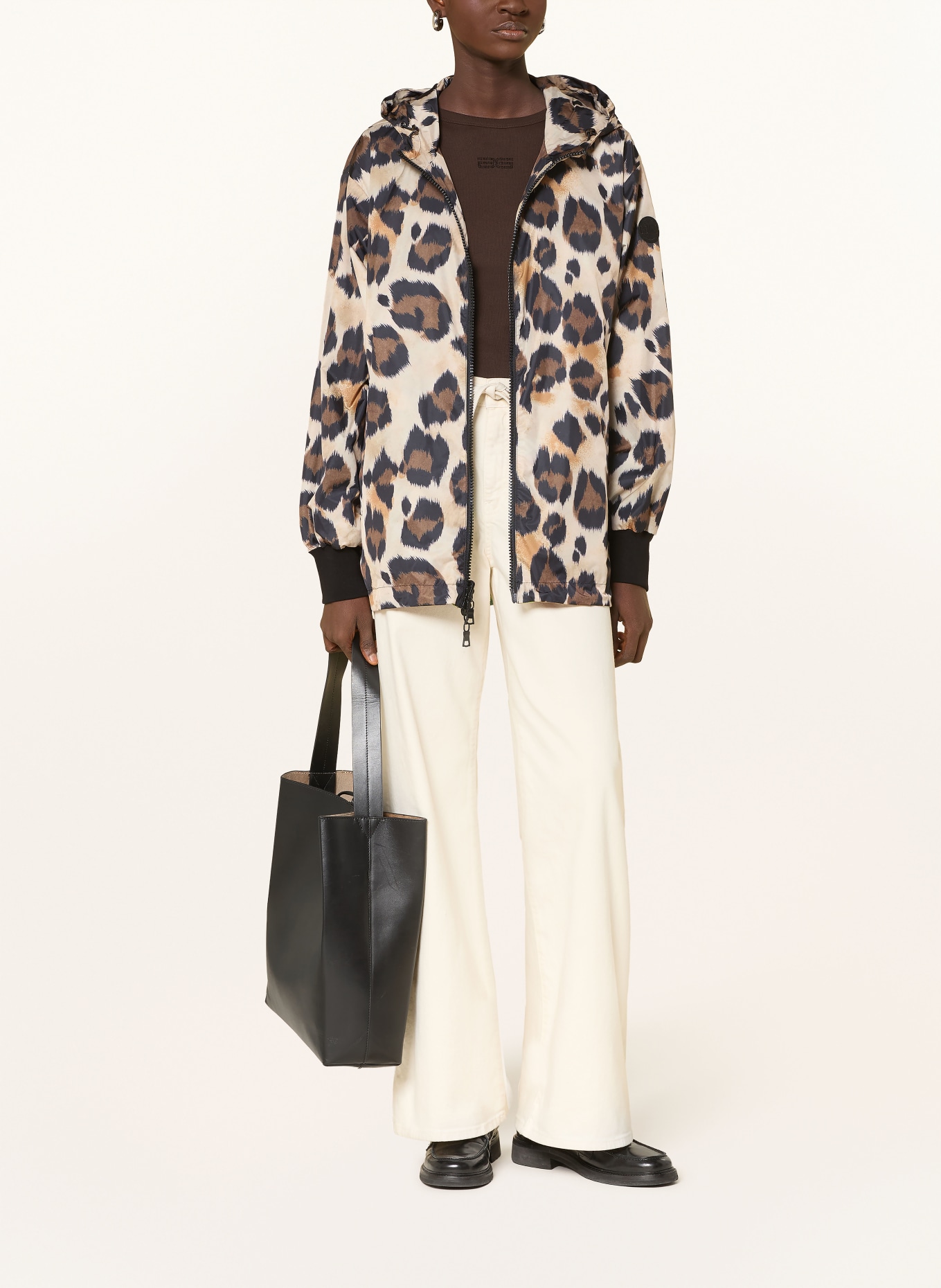 No.1 Como LUI reversible jacket: BEIGE / DARK BROWN / BLACK