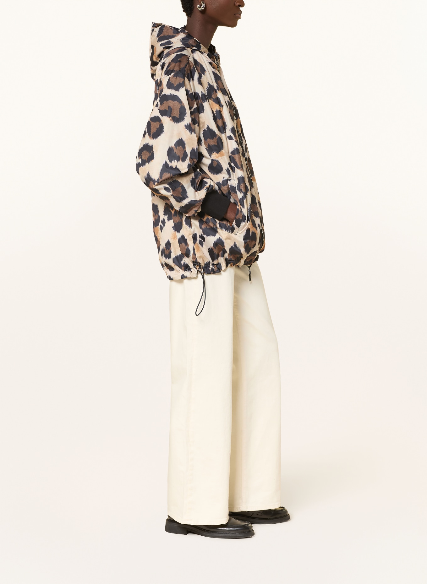 No.1 Como LUI reversible jacket: BEIGE / DARK BROWN / BLACK