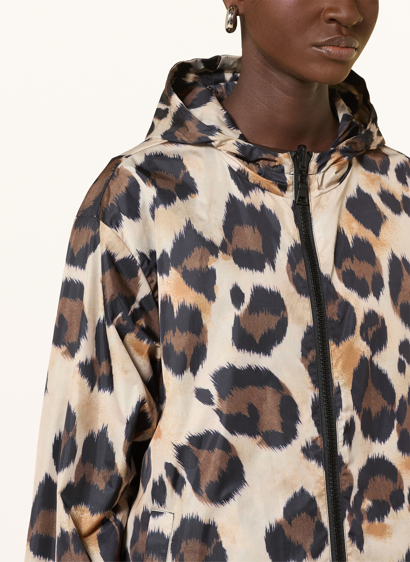 No.1 Como LUI reversible jacket: BEIGE / DARK BROWN / BLACK