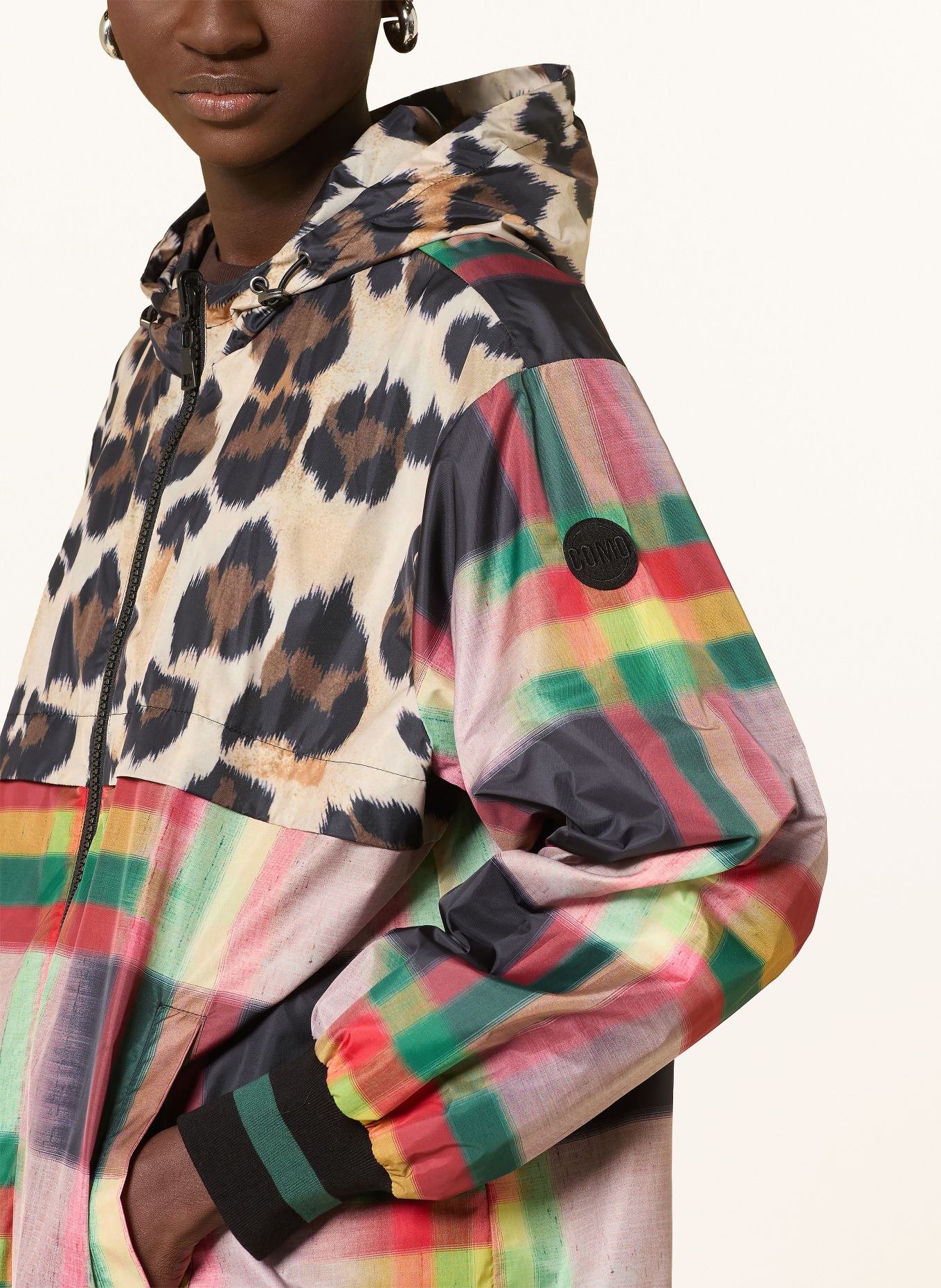 No.1 Como LUI reversible jacket: BEIGE / DARK BROWN / BLACK