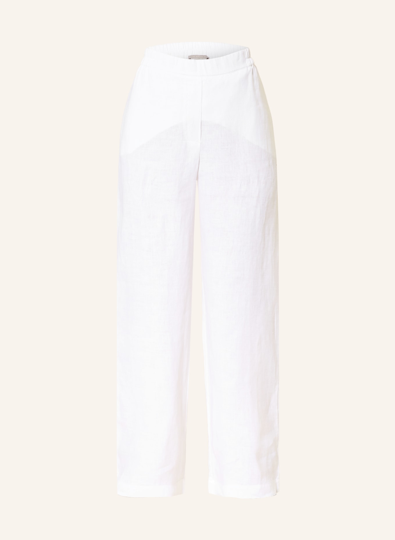 (THE MERCER) N.Y. Linen wide-leg pants: WHITE