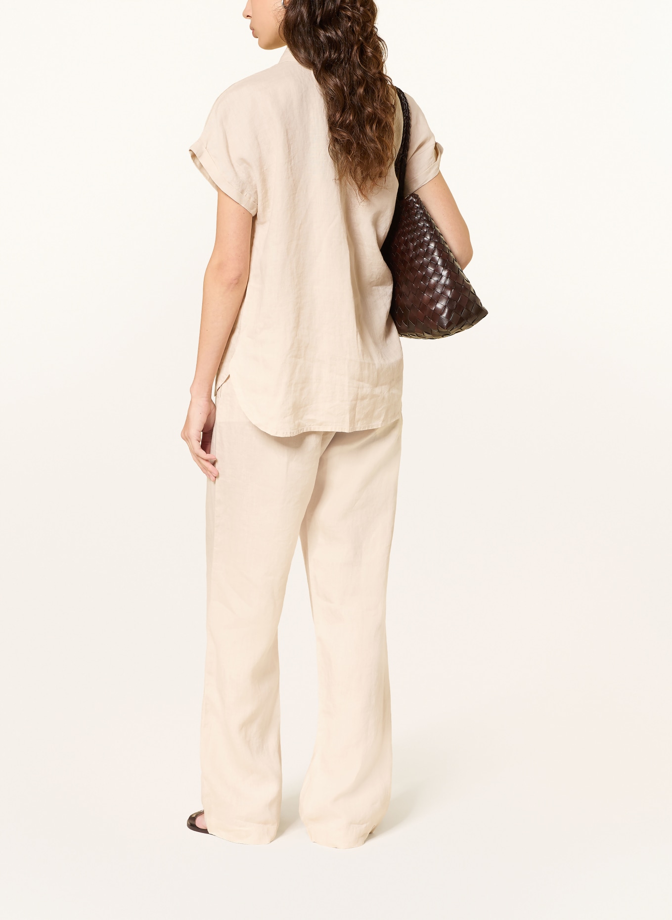 (THE MERCER) N.Y. Marlenehose aus Leinen: BEIGE
