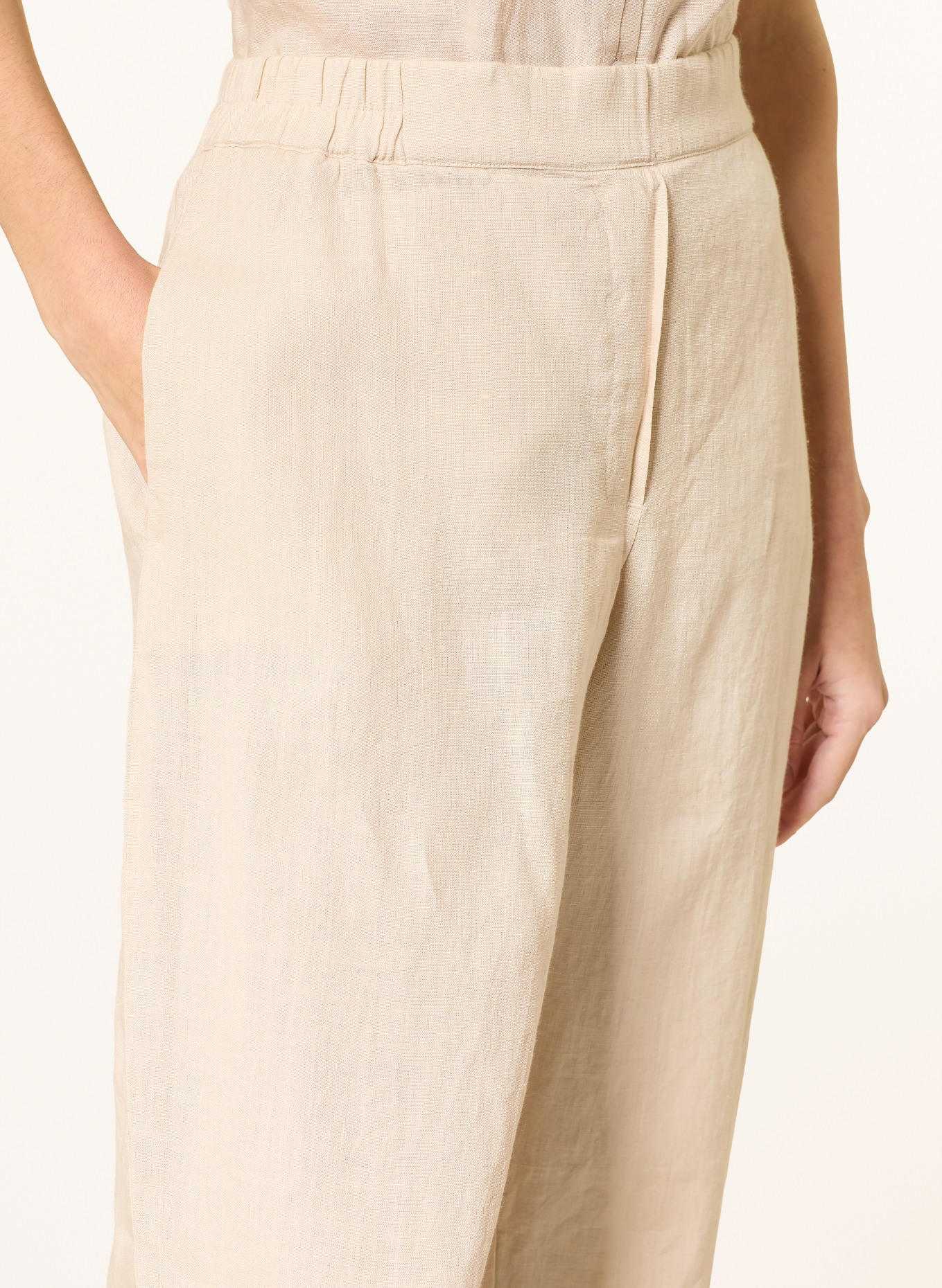 (THE MERCER) N.Y. Marlenehose aus Leinen: BEIGE