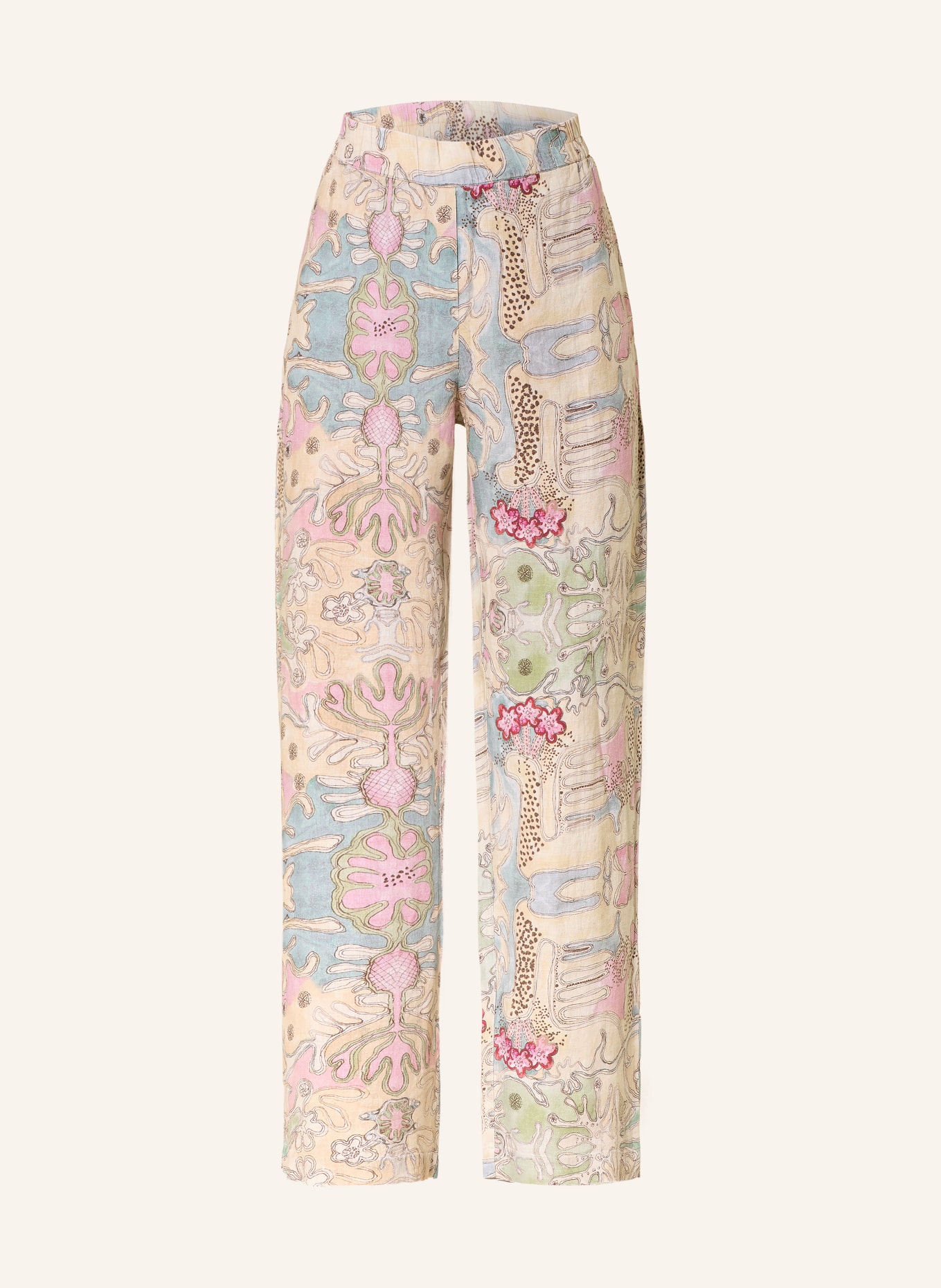 (THE MERCER) N.Y. linen pants: BEIGE / PINK / GREEN