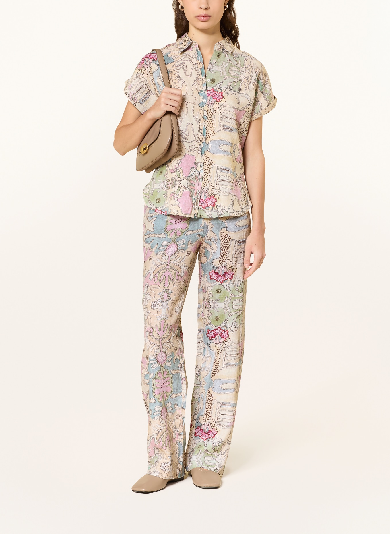 (THE MERCER) N.Y. linen pants: BEIGE / PINK / GREEN