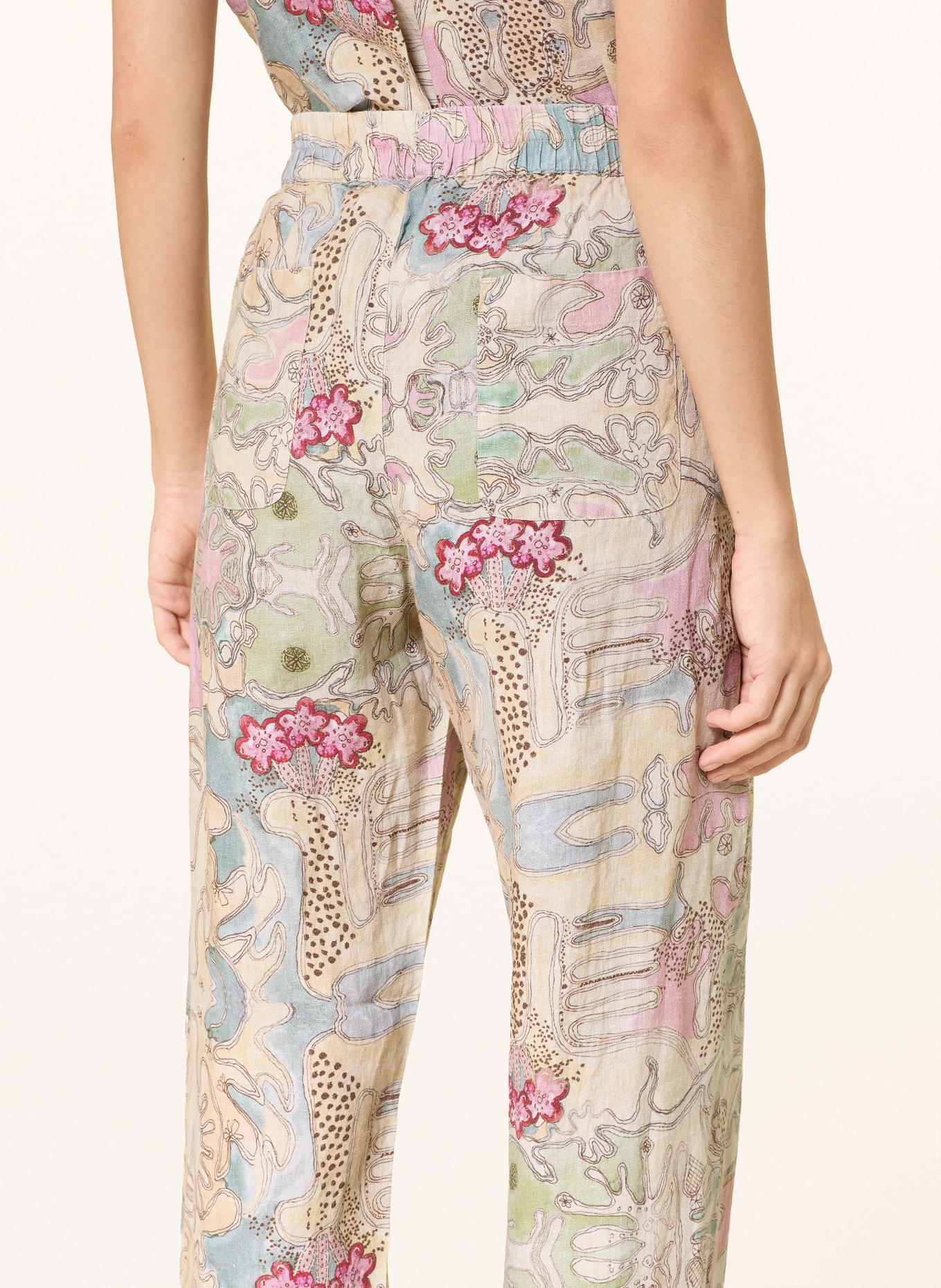 (THE MERCER) N.Y. linen pants: BEIGE / PINK / GREEN