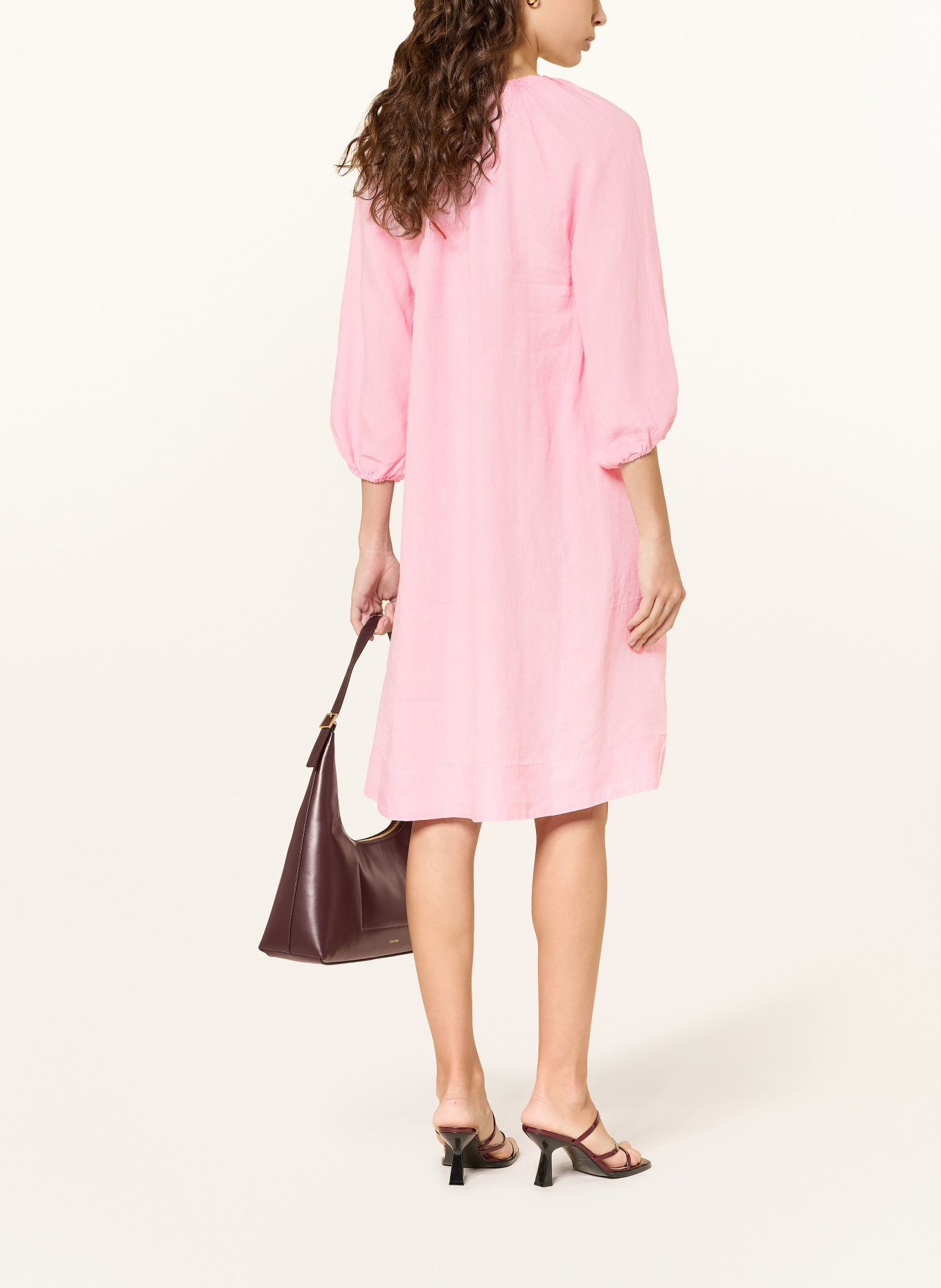 (THE MERCER) N.Y. Leinenkleid mit 3/4-Arm: ROSA