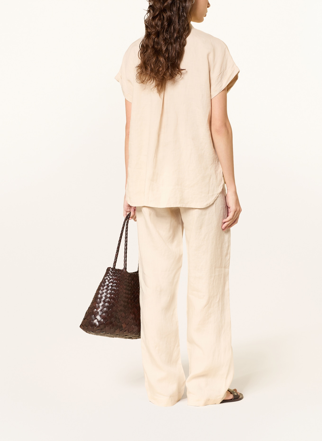 (THE MERCER) N.Y. Linen shirt blouse: BEIGE