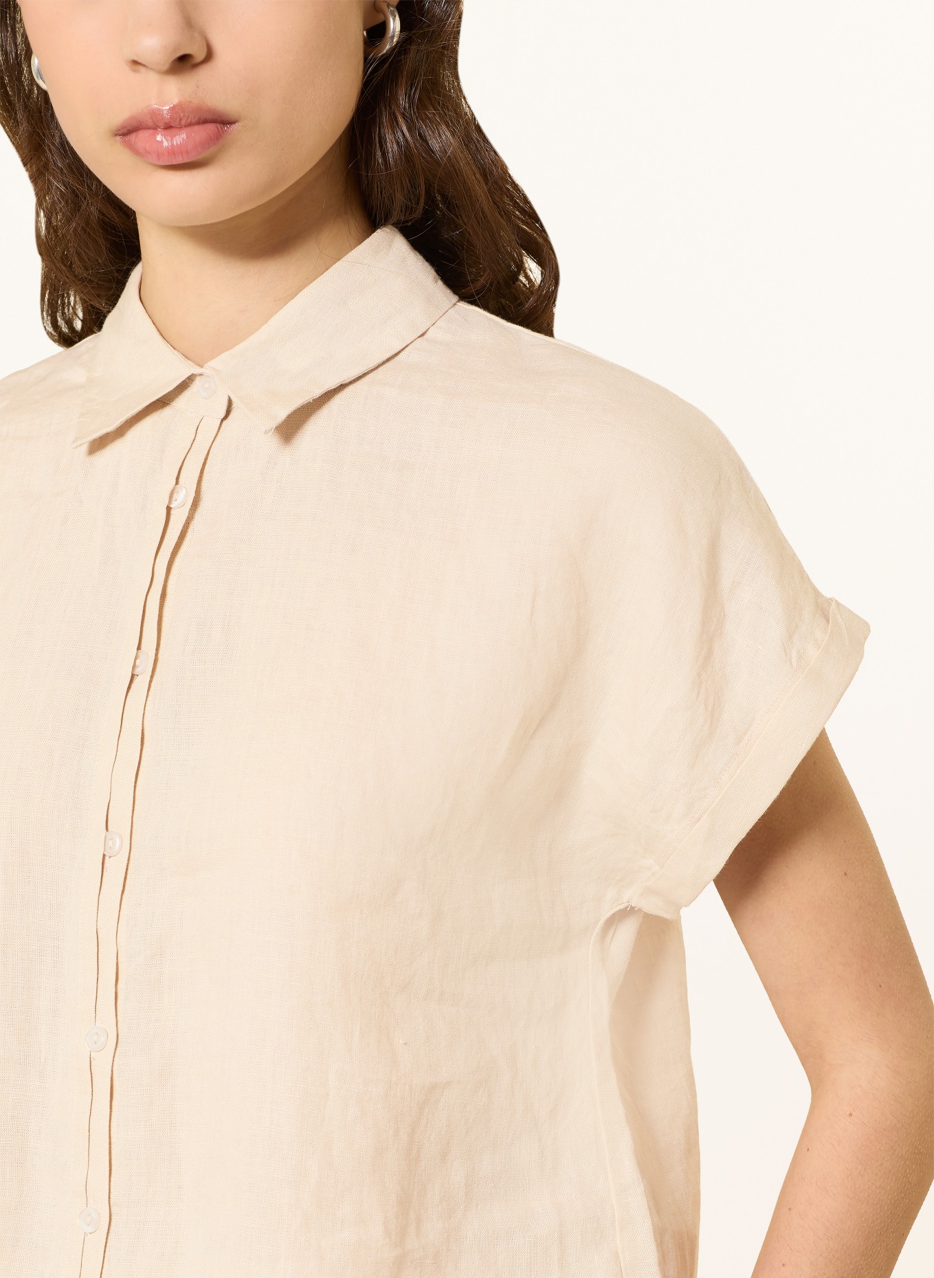 (THE MERCER) N.Y. Linen shirt blouse: BEIGE