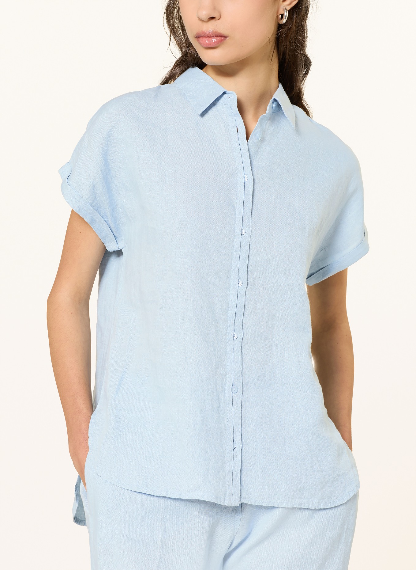 (THE MERCER) N.Y. Linen shirt blouse: LIGHT BLUE