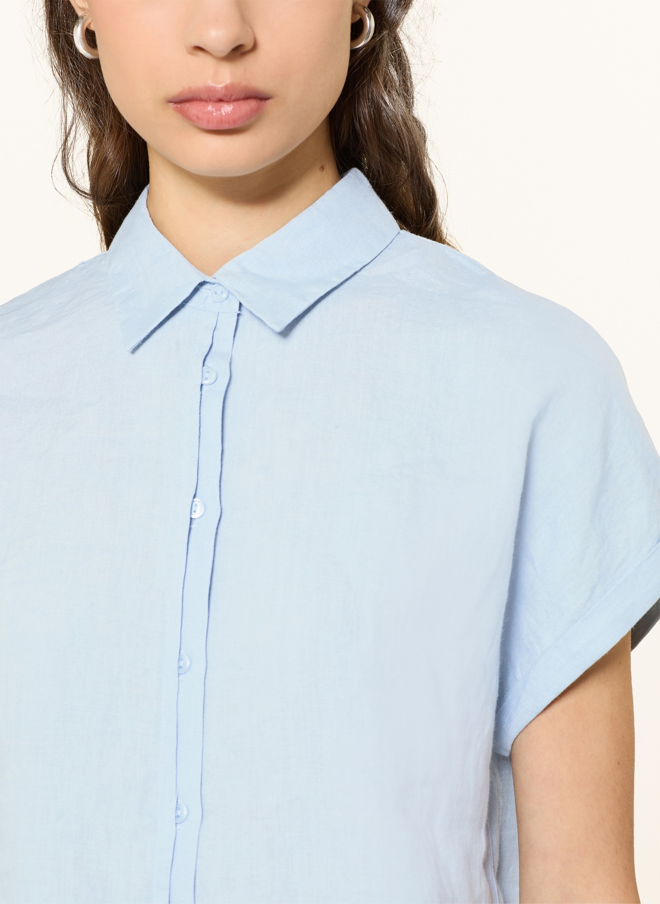 (THE MERCER) N.Y. Linen shirt blouse: LIGHT BLUE