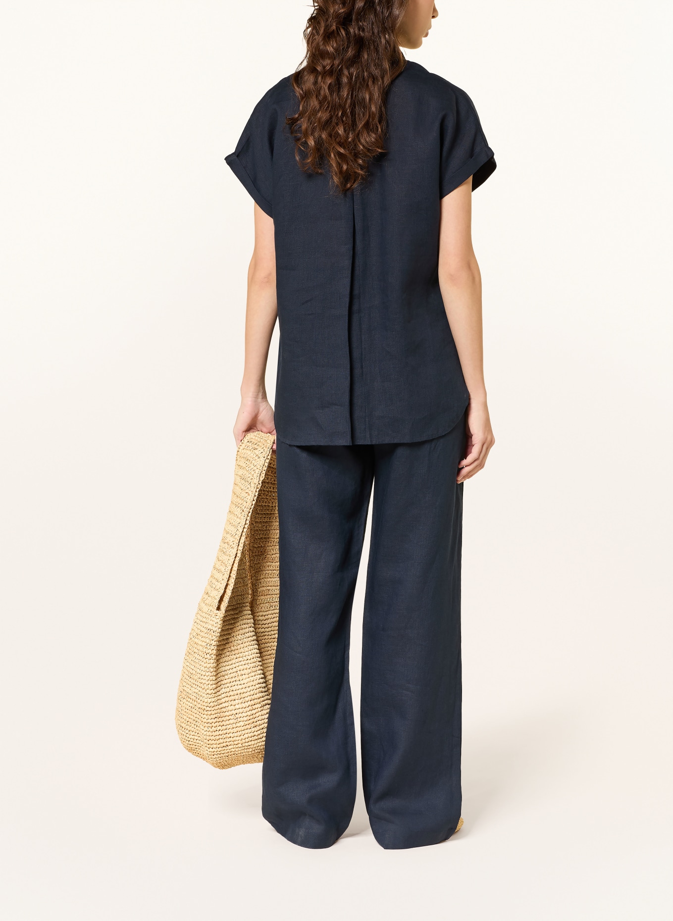 (THE MERCER) N.Y. Hemdbluse aus Leinen: DUNKELBLAU