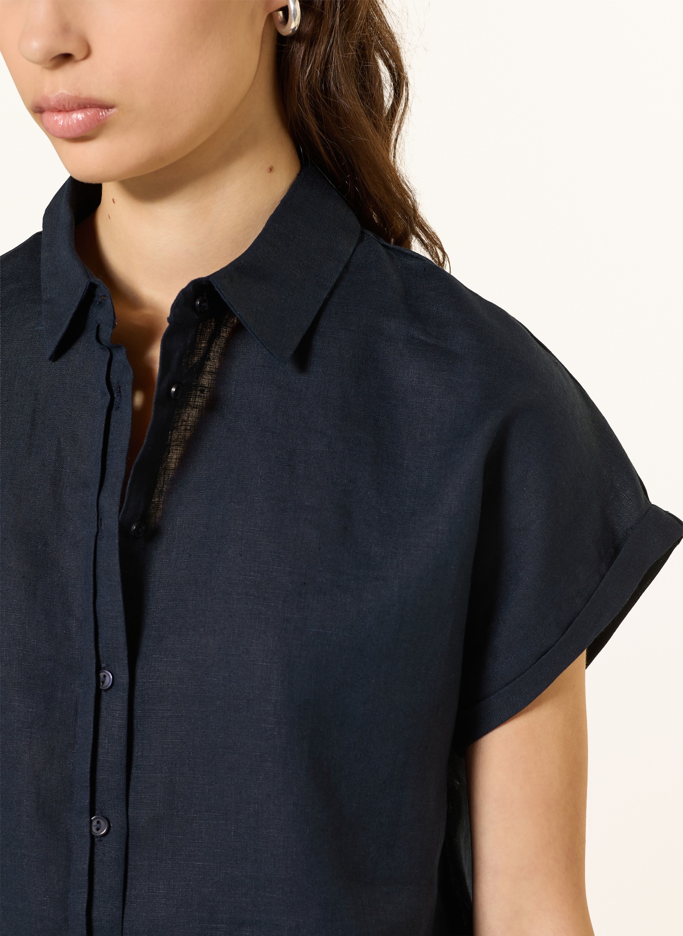 (THE MERCER) N.Y. Hemdbluse aus Leinen: DUNKELBLAU