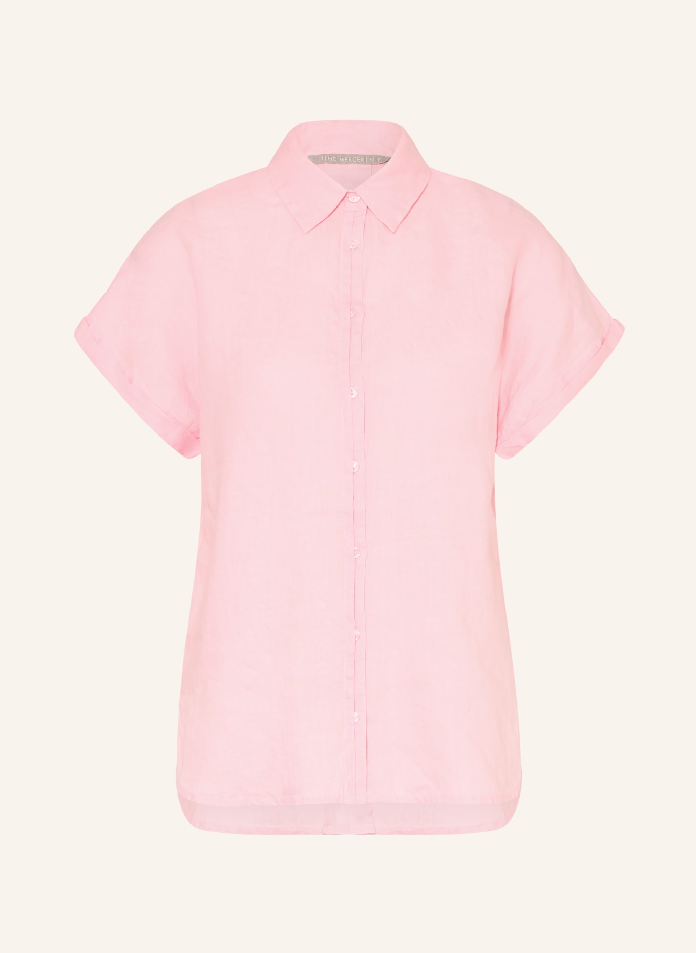 (THE MERCER) N.Y. Linen shirt blouse: PINK