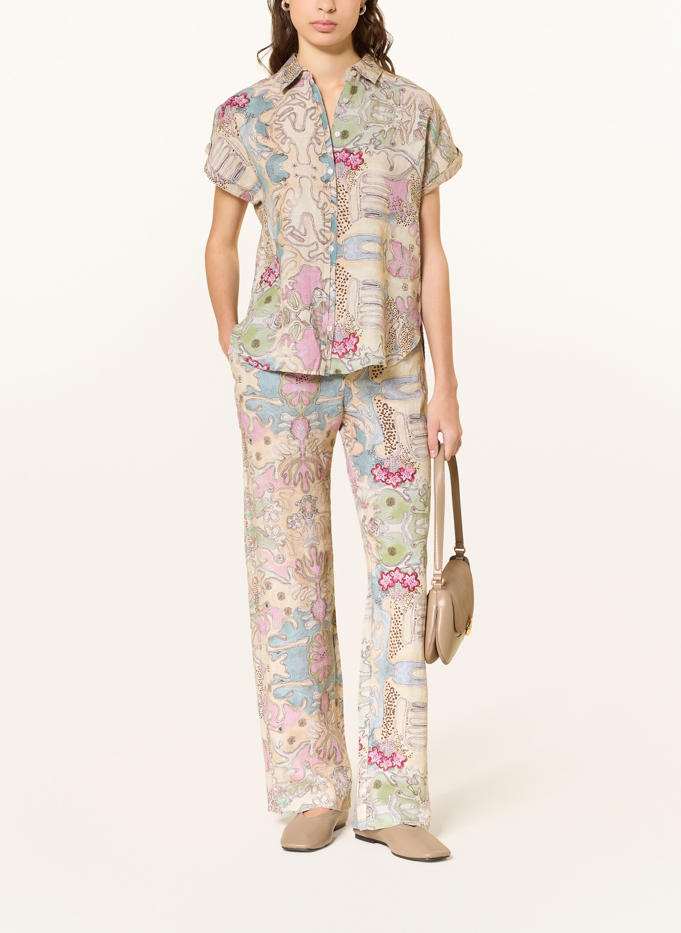 (THE MERCER) N.Y. shirt blouse: BEIGE / PINK / GREEN